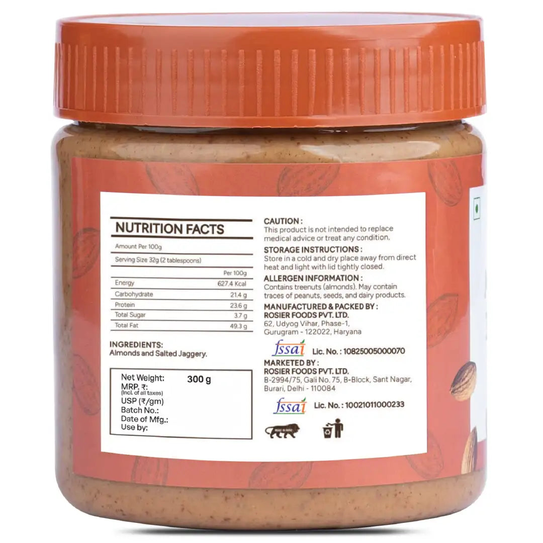 Almond Butter Crunchy 300g