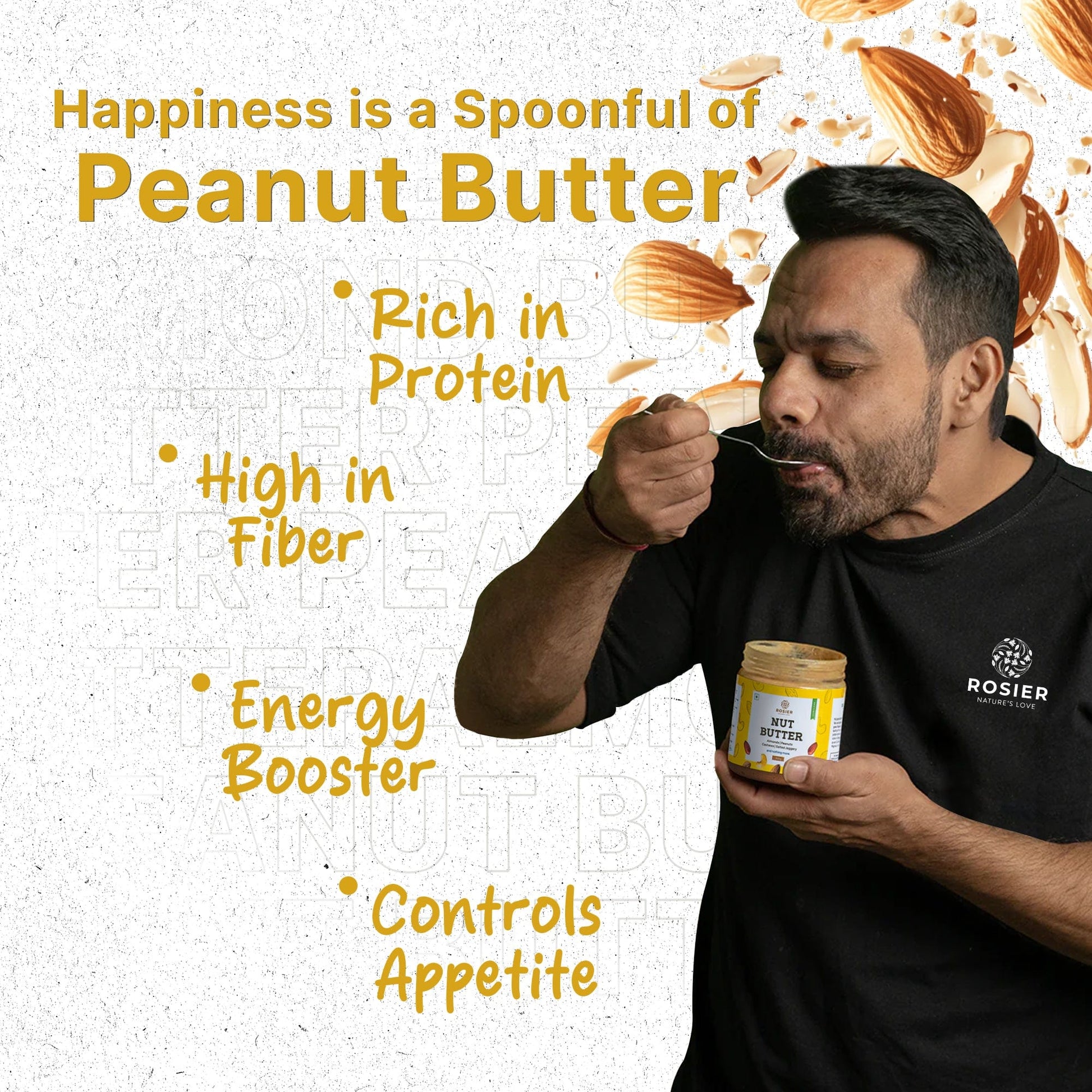 Creamy Nut Butter – Almond & Peanut Blend – 100% Natural, No Added Sugar – Vegan, Keto & Gluten-Free Friendly 300g