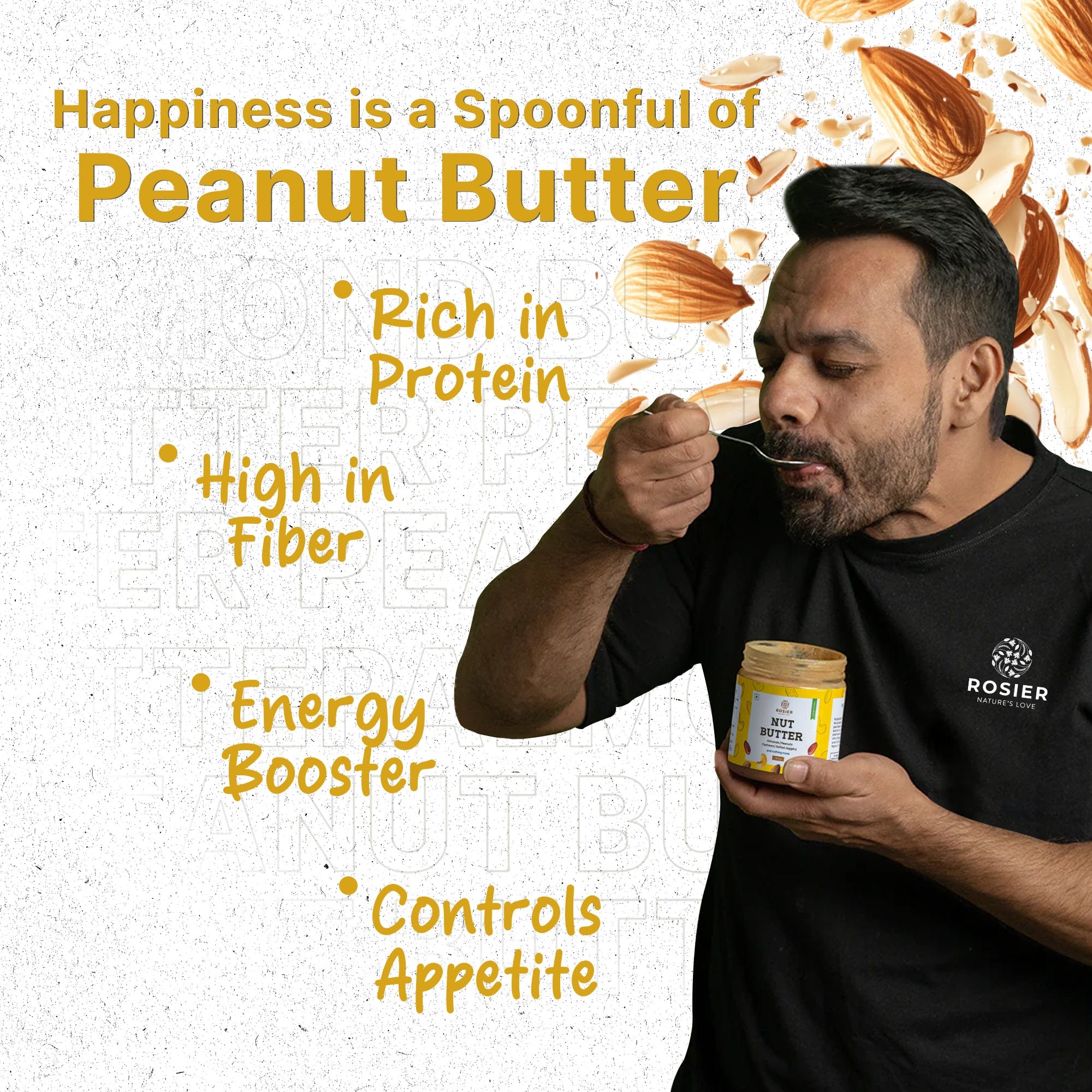 Creamy Nut Butter – Almond & Peanut Blend – 100% Natural, No Added Sugar – Vegan, Keto & Gluten-Free Friendly 300g