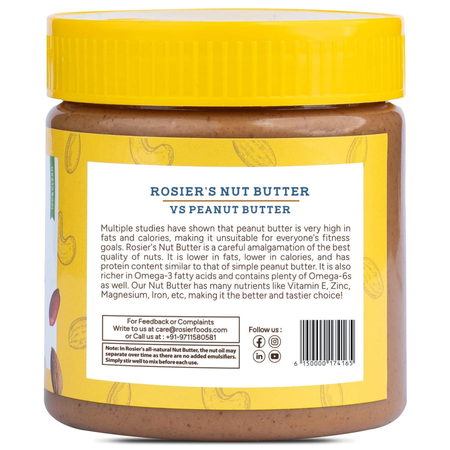 Creamy Nut Butter – Almond & Peanut Blend – 100% Natural, No Added Sugar – Vegan, Keto & Gluten-Free Friendly 300g