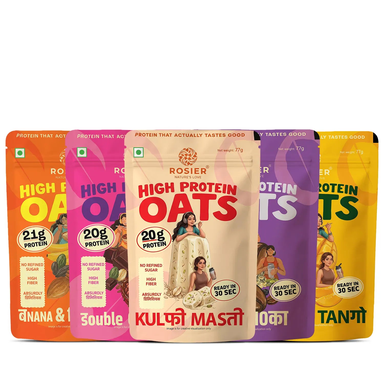 High Protein Oats - Assorted Pack Pack of 1 X 5