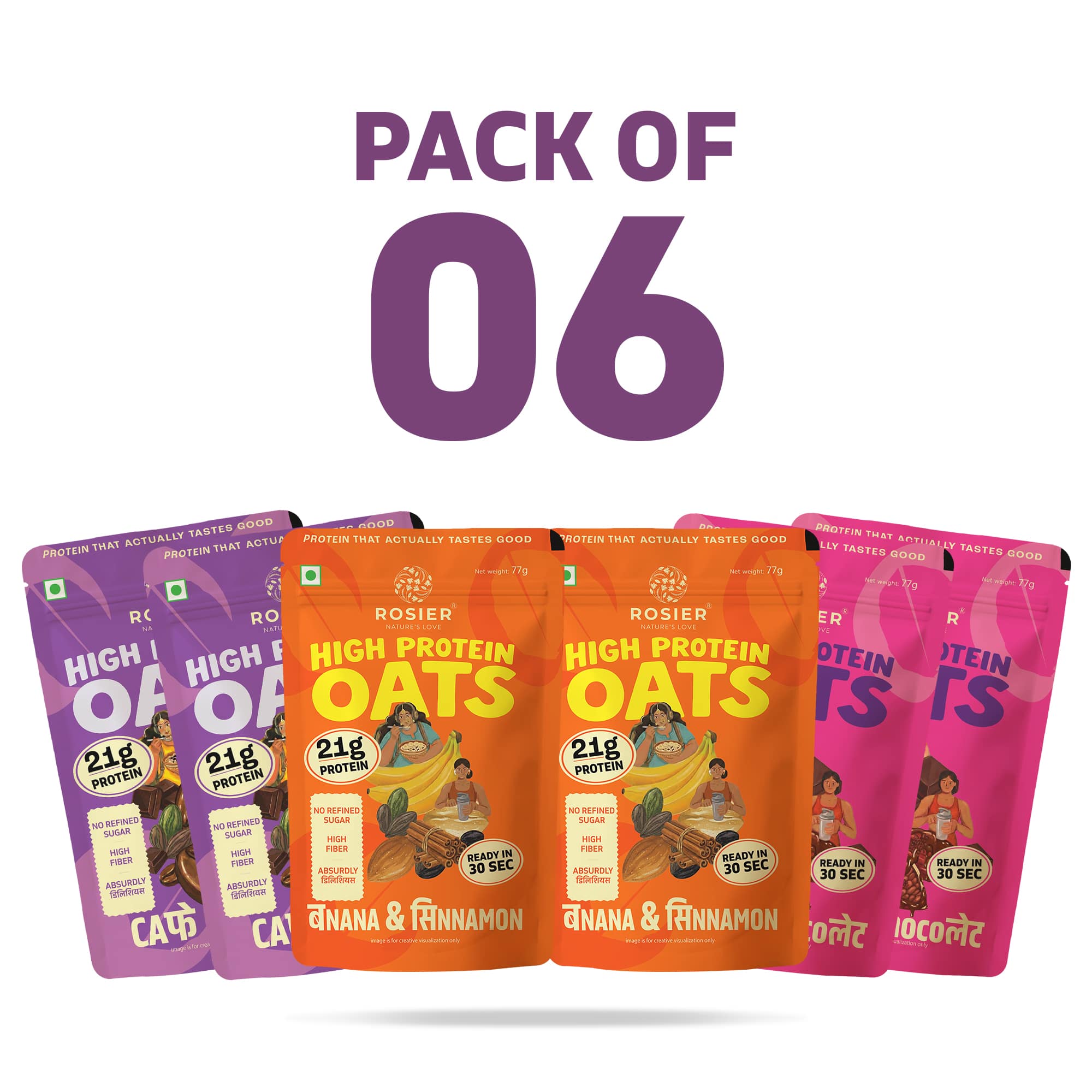 High Protein Oats - Assorted Pack Pack of 1 X 6