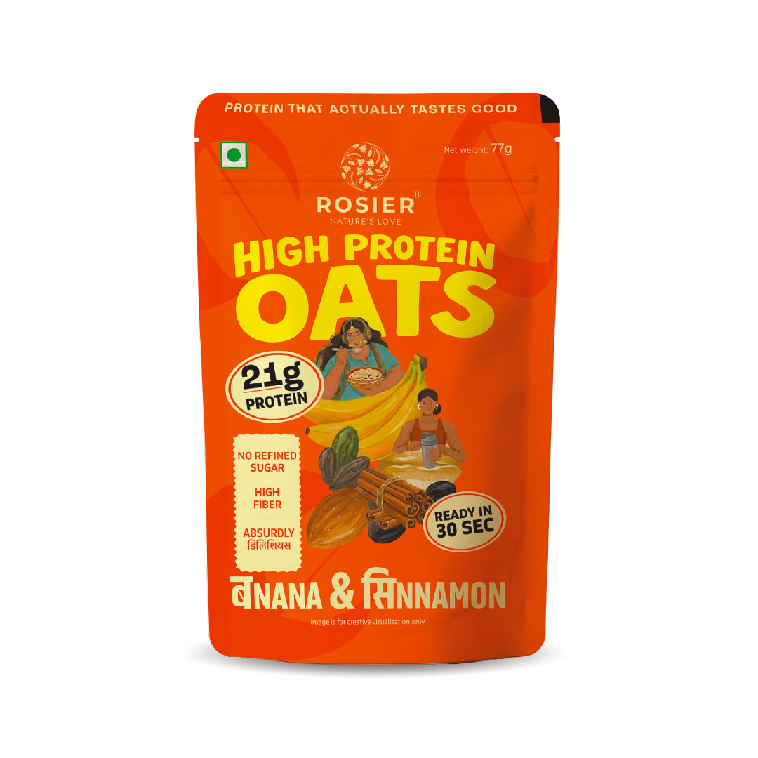 High Protein Oats - Banana Cinnamon Pack of 1 X 6