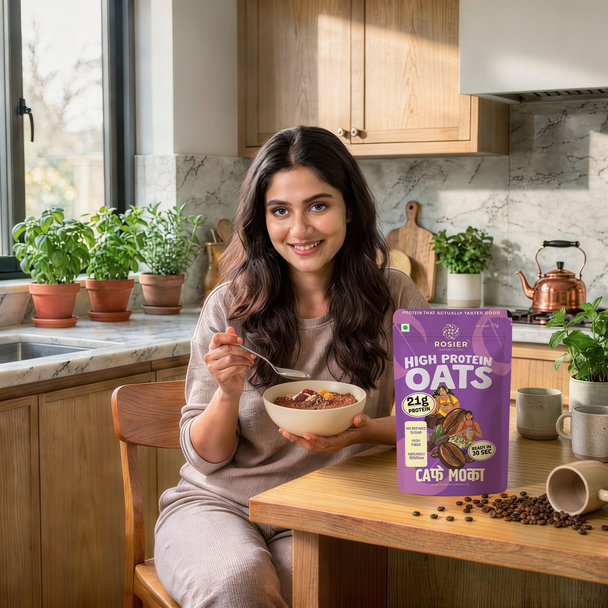 High Protein Oats - Cafe Mocha Pack of 1 X 6