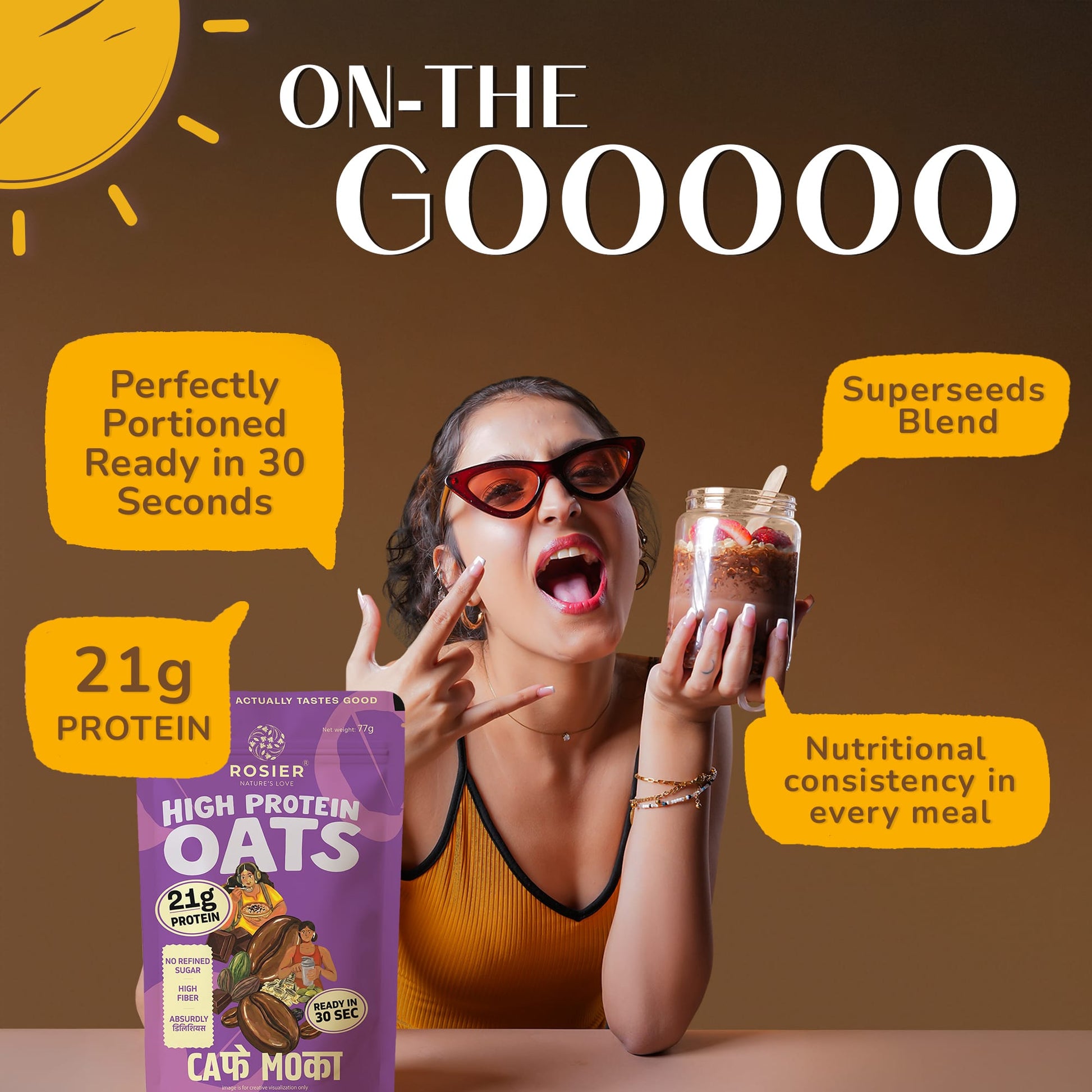 High Protein Oats - Cafe Mocha Pack of 1 X 6