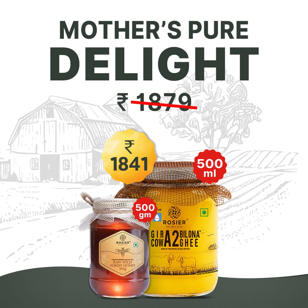 Mother's Pure Delight 500ml Ghee + 500gms Honey
