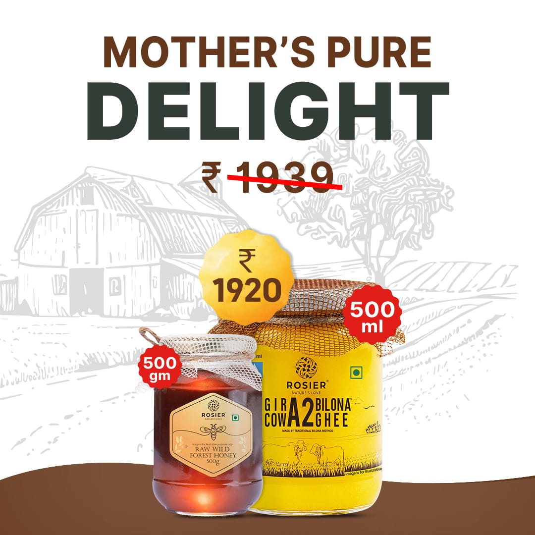 Mother's Pure Delight 500ml Ghee + 500gms Honey