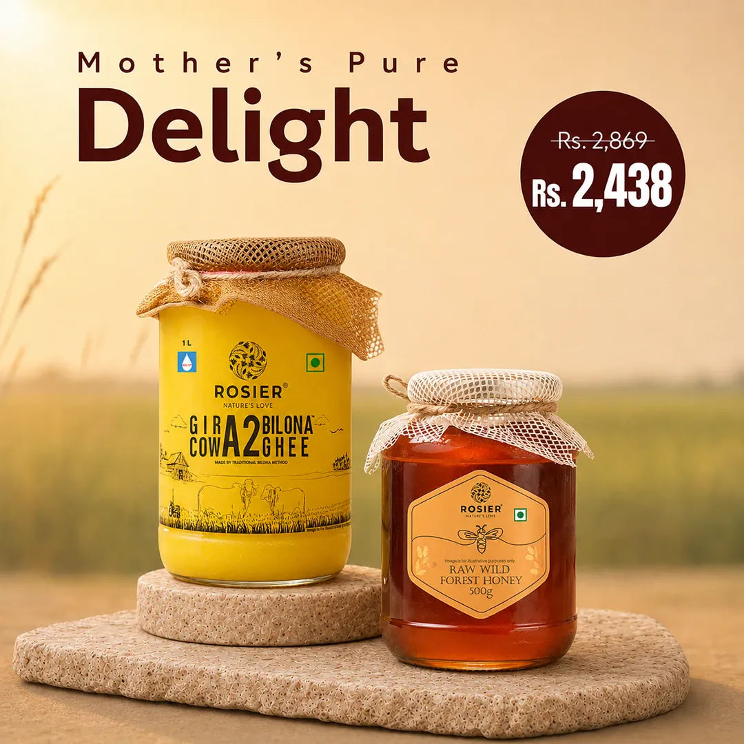 Mother's Pure Delight A2 Ghee 1 Ltr + Wild Forest Honey 500g