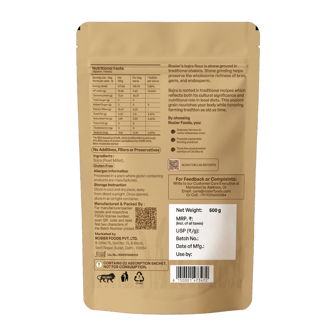 Bajra Atta pack of 2 (500g)