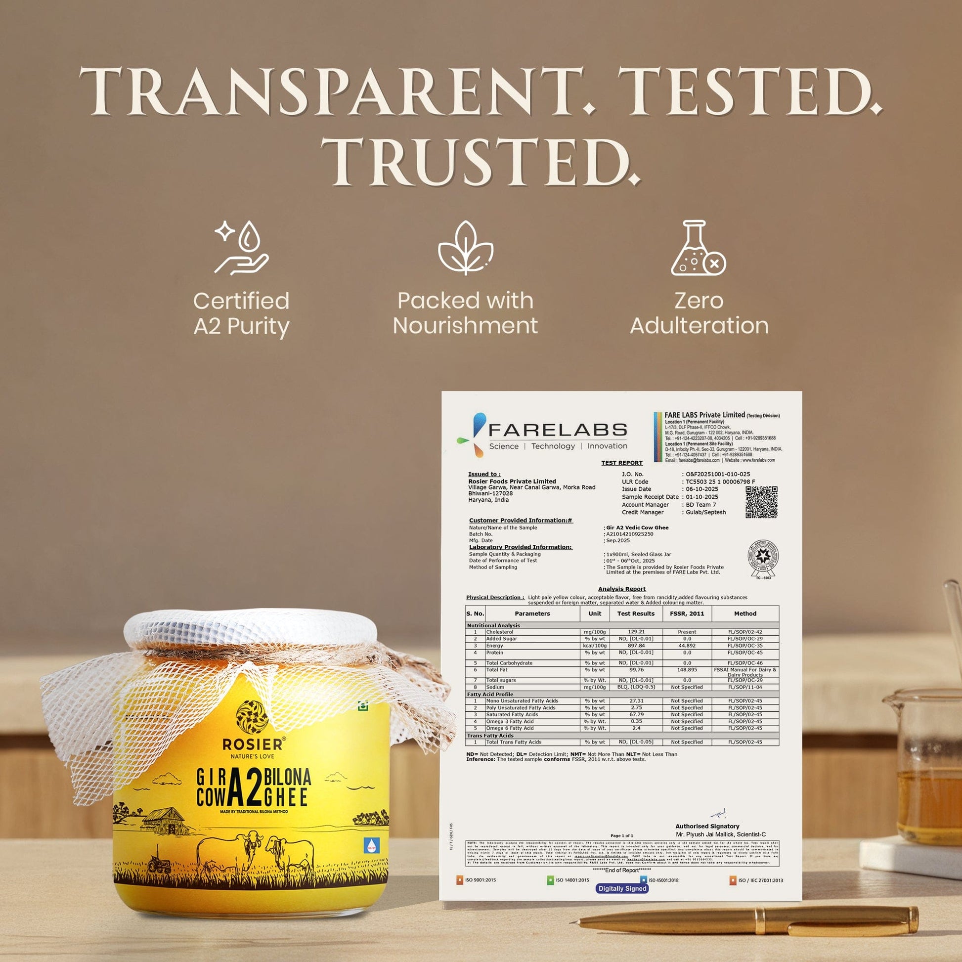 Buy A2 Gir Cow Desi Ghee – 100% Grass-Fed Bilona Method – Rich in Vitamins A, E, K – Boosts Digestion, Gut & Joint Health 250 ML