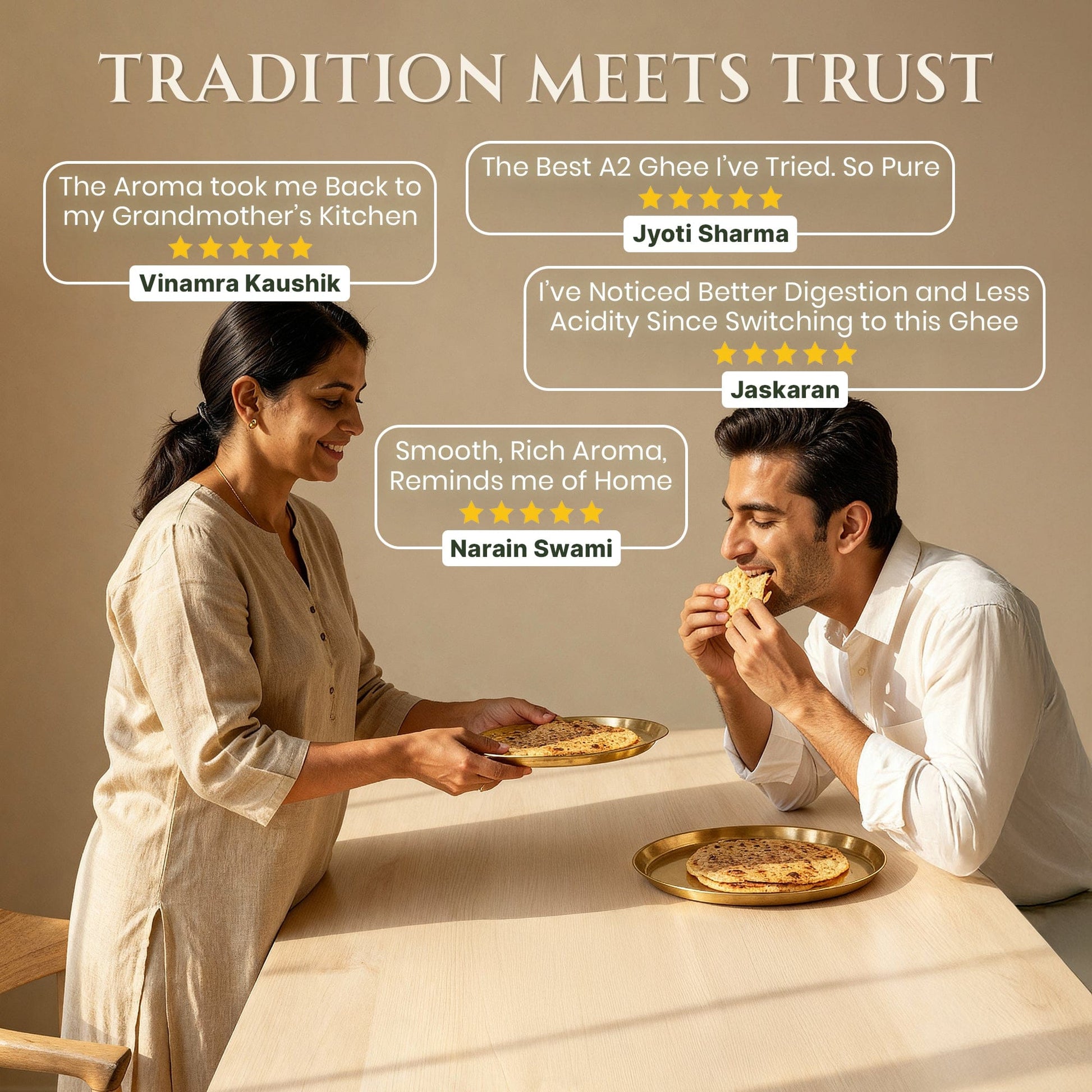 Buy A2 Gir Cow Desi Ghee – 100% Grass-Fed Bilona Method – Rich in Vitamins A, E, K – Boosts Digestion, Gut & Joint Health 5 Ltr (Steel Dolchi)