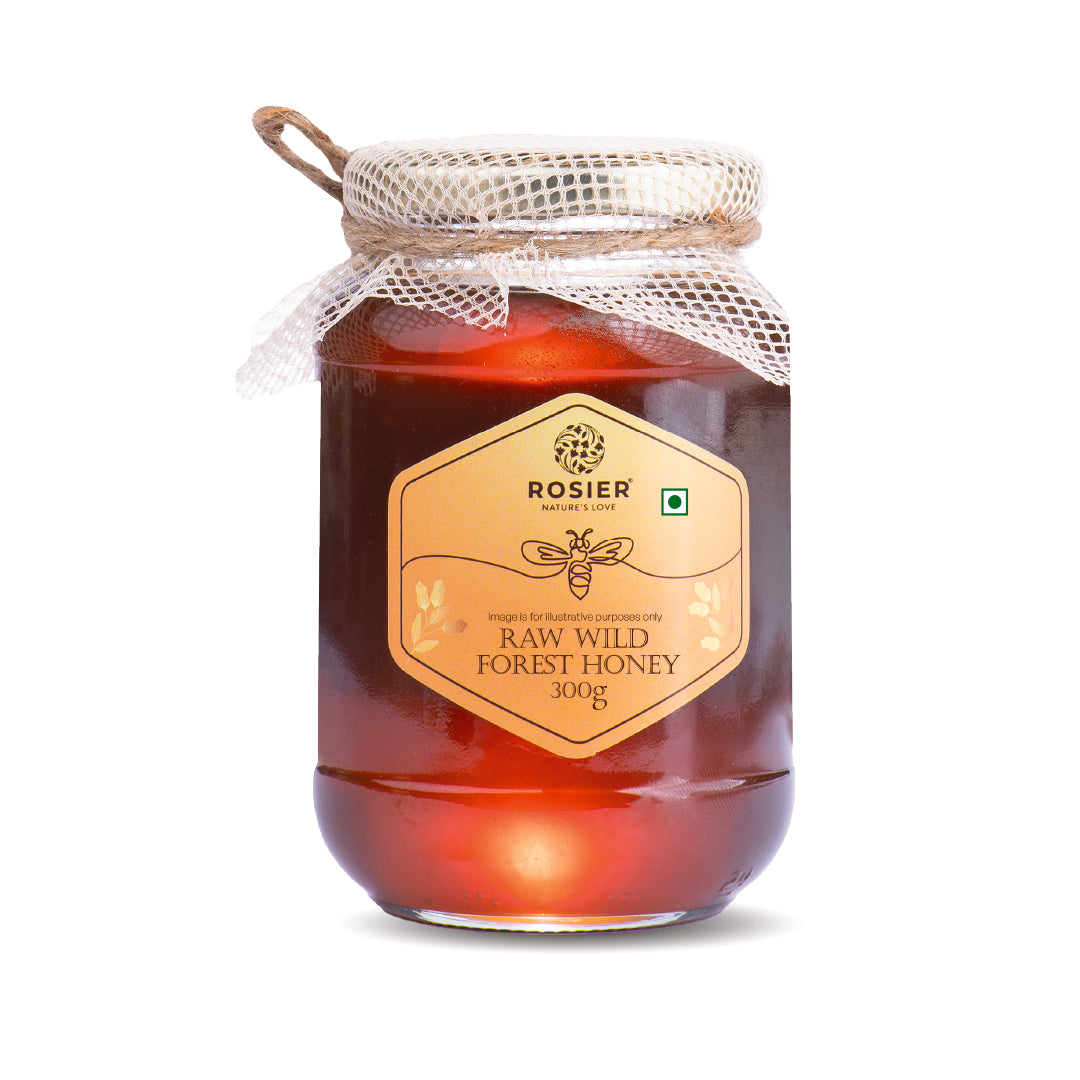 Pure & Organic Wild Forest Honey – Raw Himalayan Multi-Floral Honey – 100% Natural & Ayurvedic – No Added Sugar – Natural Sweetener – Immunity Booster & Cough Relief 300 Gms
