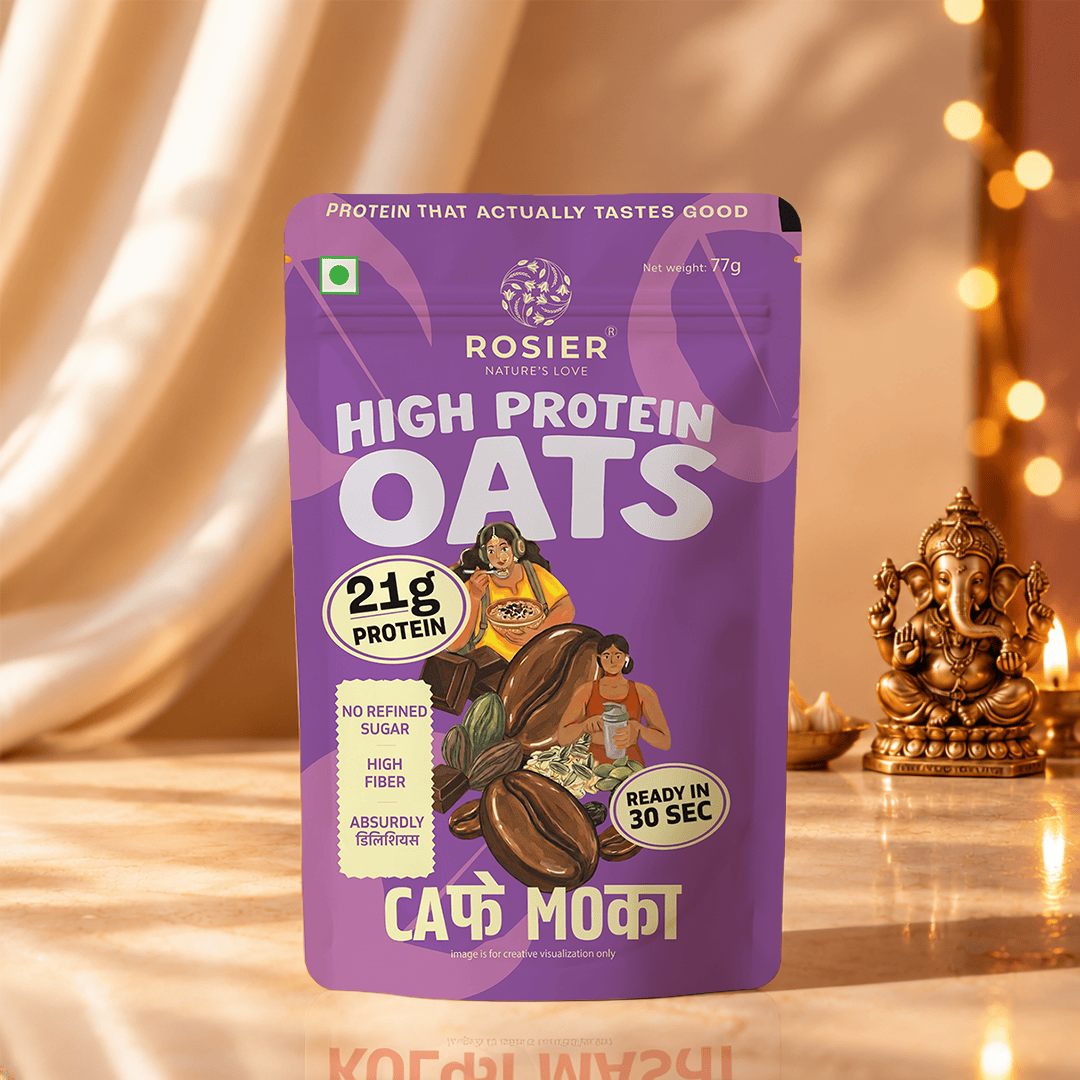 Cafe Mocha Protein Oats Online | Rosier Foods Pack of 1 X 6