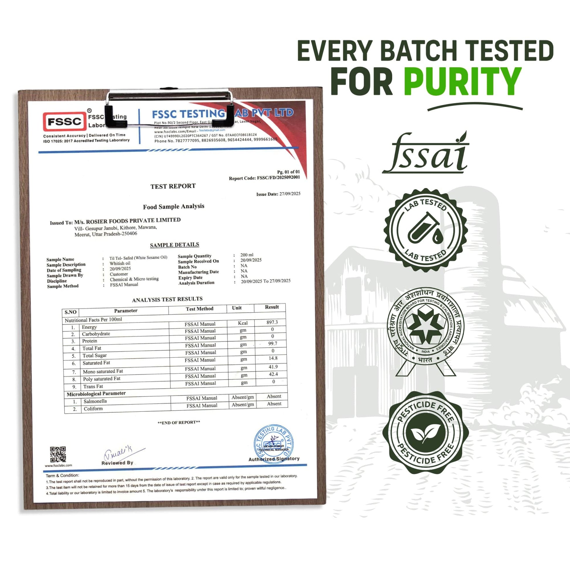 Stone Pressed Sesame Oil 1000 ML (PET Bottle)