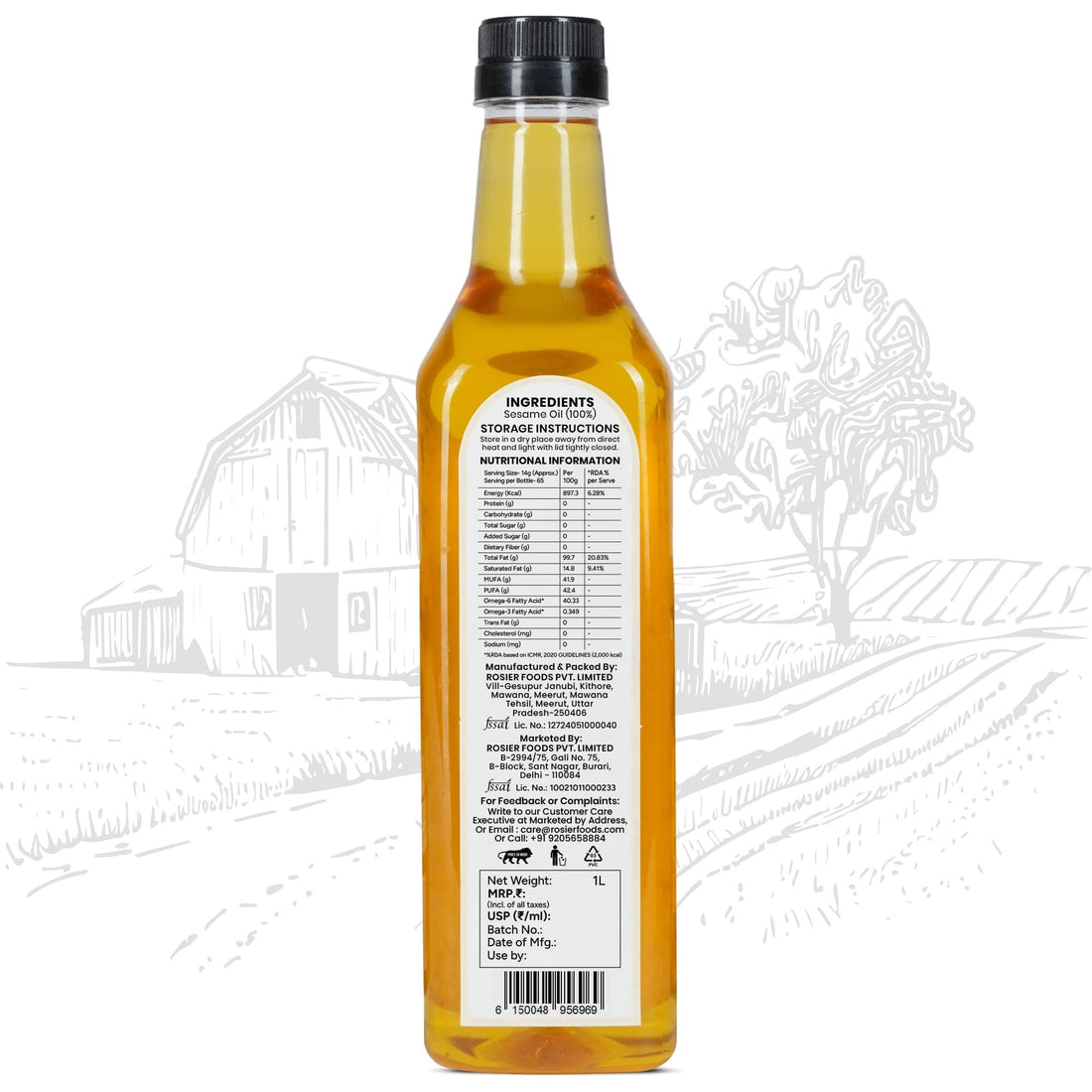 Stone Pressed Sesame Oil 1000 ML (PET Bottle)