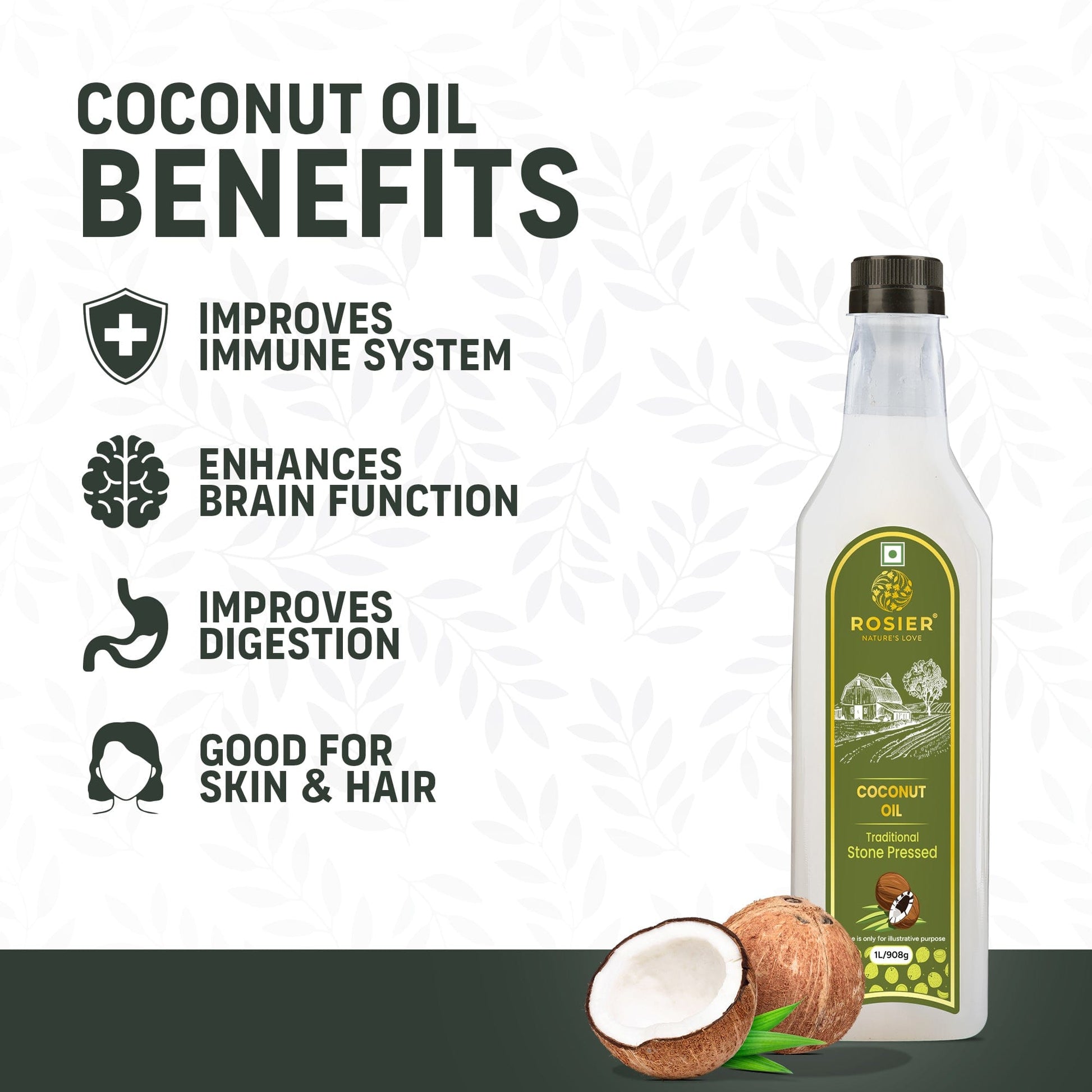 Stone Pressed Virgin Coconut Oil 1000 ML (PET BOTTLE)