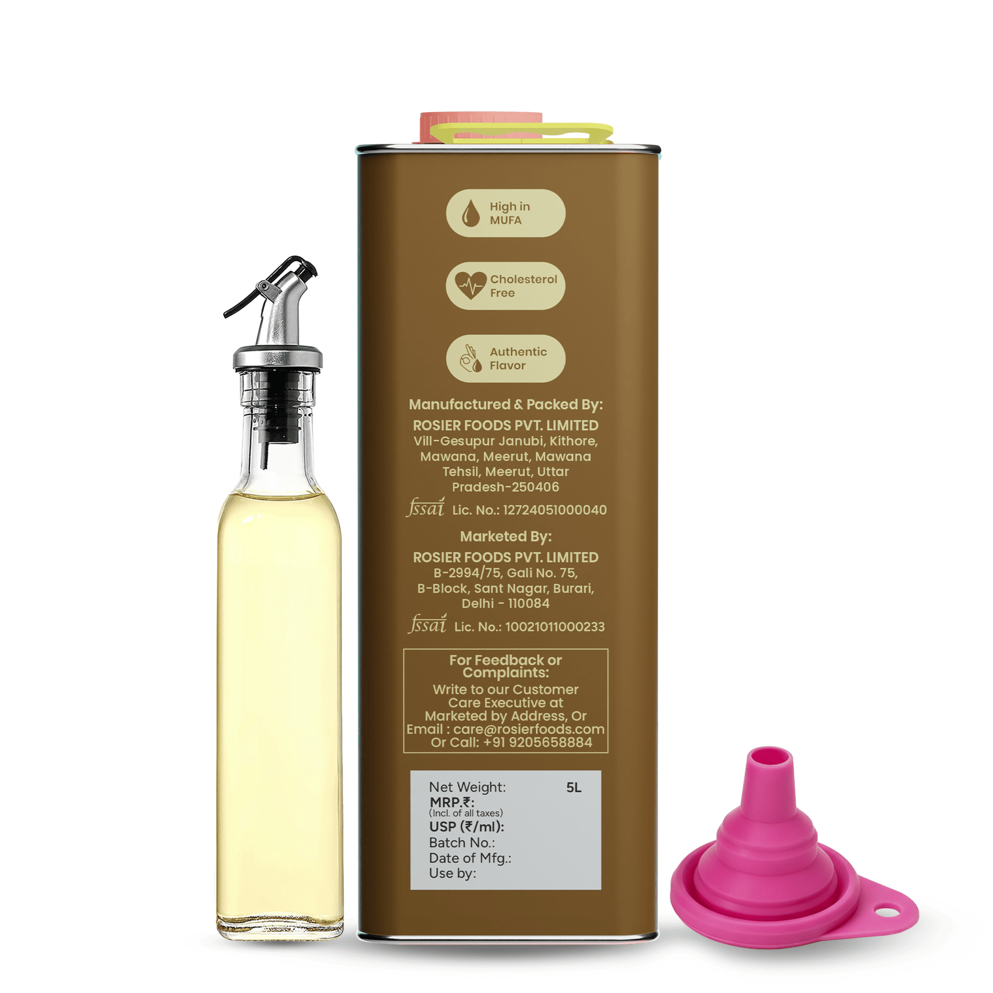 Stone Pressed Black Mustard Oil – Cold-Pressed, Chemical-Free & Rich in Nutrients – 5L Tin – High Smoke Point, Heart & Immunity Boosting 5 L (Tin Pack) + Oil Kit