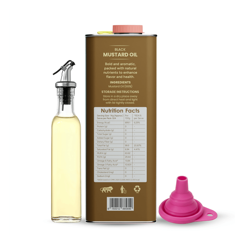 Stone Pressed Black Mustard Oil With Oil Kit (5 Ltr)