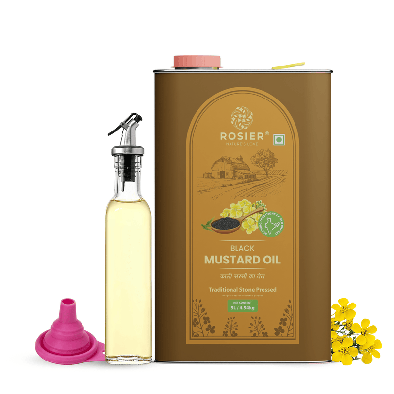 Stone Pressed Black Mustard Oil With Oil Kit (5 Ltr)