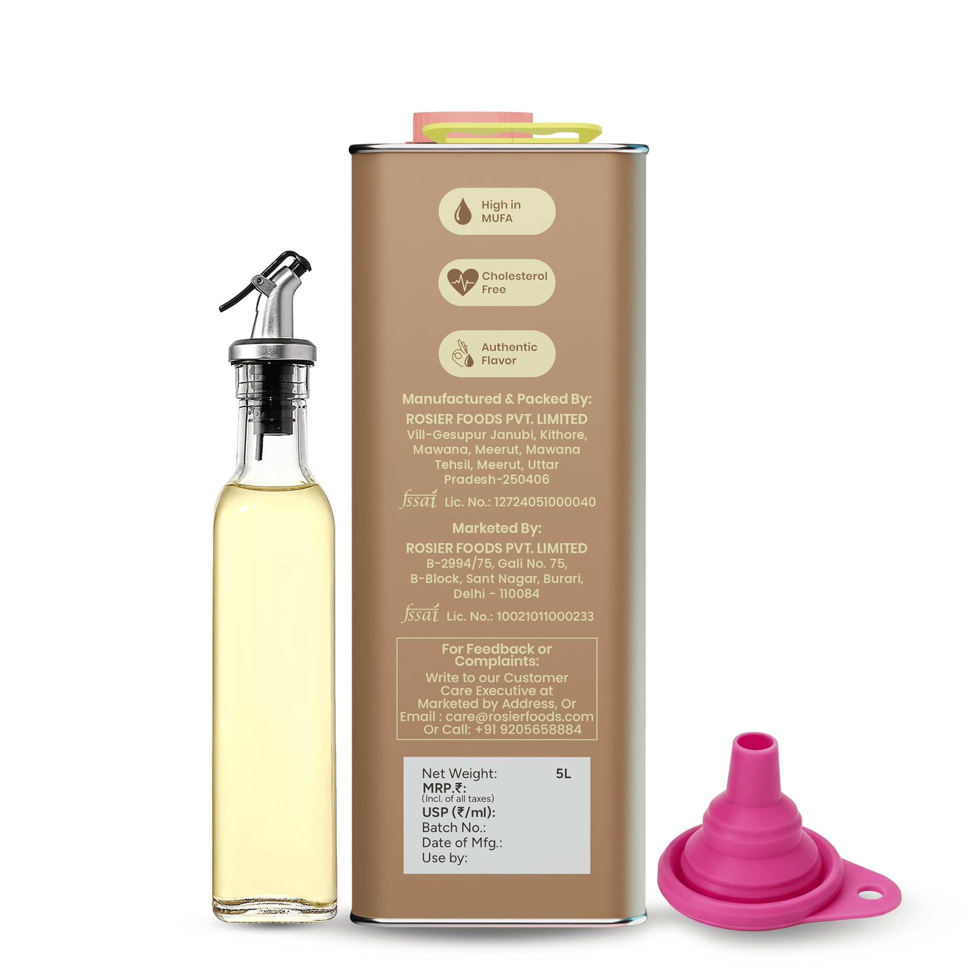 Stone Pressed Groundnut Oil + Oil kit (5 Ltr) 5 L (Tin Pack) + Oil Kit