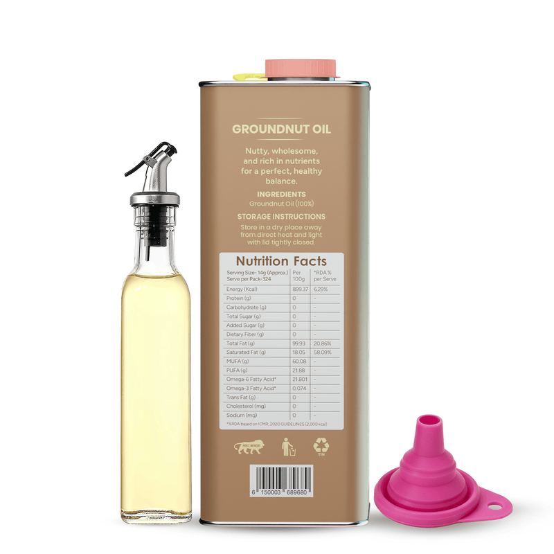 Stone Pressed Groundnut Oil With Oil kit (5 Ltr)