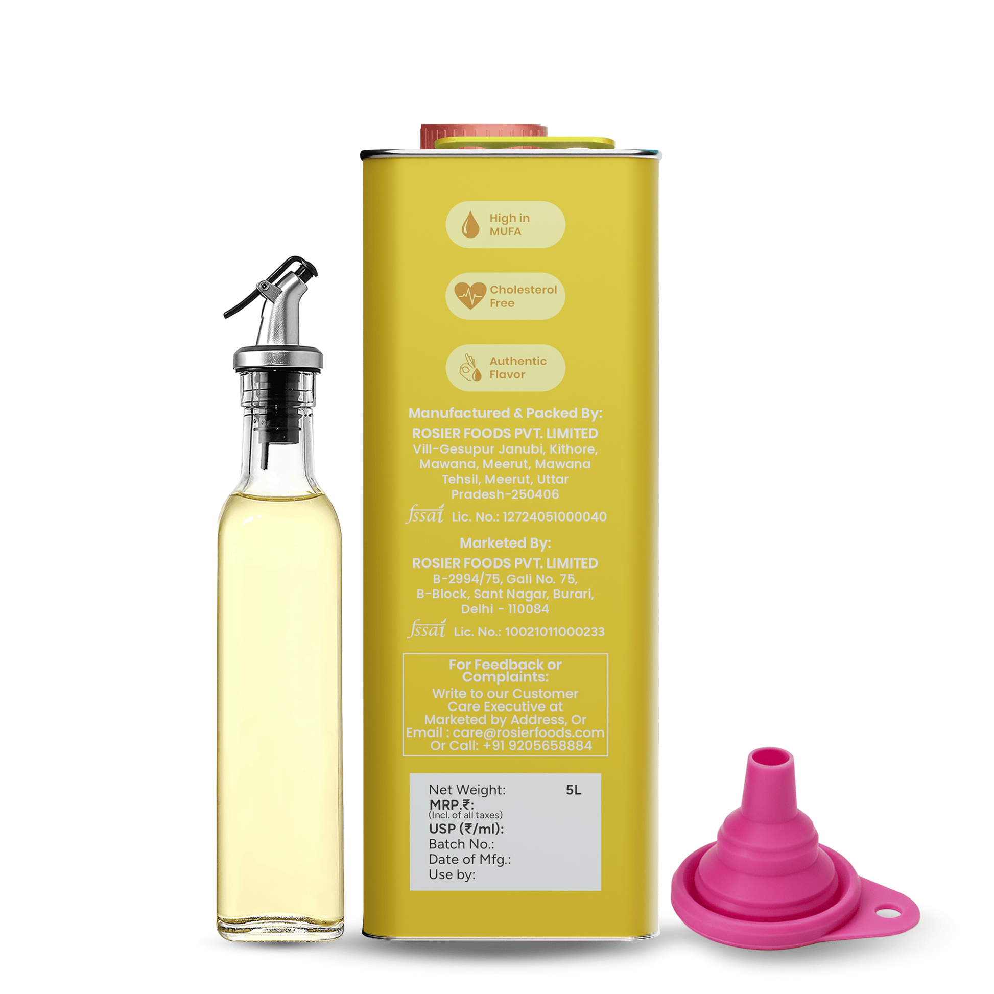 Stone Pressed Sunflower Oil WIth Oil Kit (5 Ltr) 5 L (Tin Pack) + Oil Kit