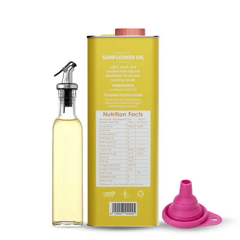 Stone Pressed Sunflower Oil WIth Oil Kit (5 Ltr)