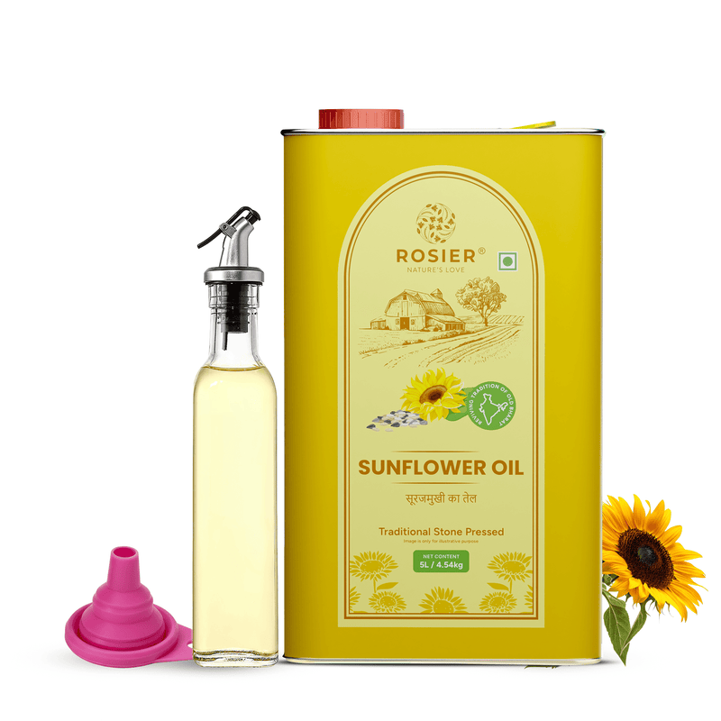 Stone Pressed Sunflower Oil WIth Oil Kit (5 Ltr)