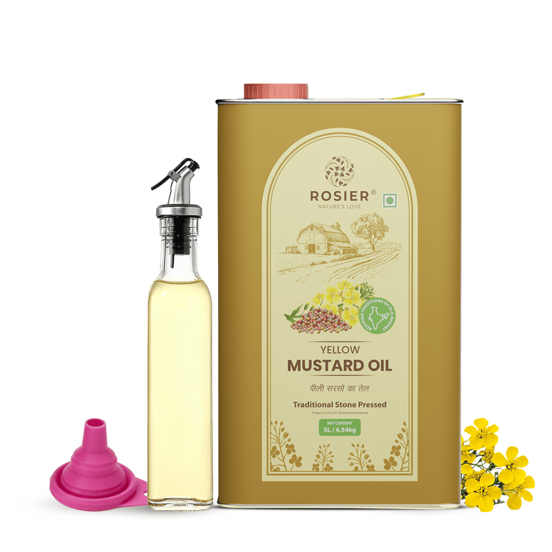Stone Pressed Yellow Mustard Oil With Oil Kit (5 Ltr)