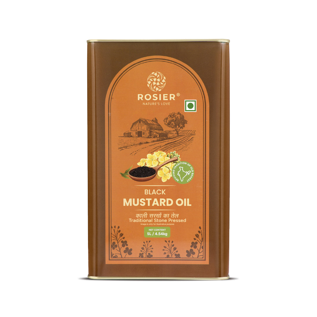 Stone Pressed Black Mustard Oil 5 L (Tin Pack)