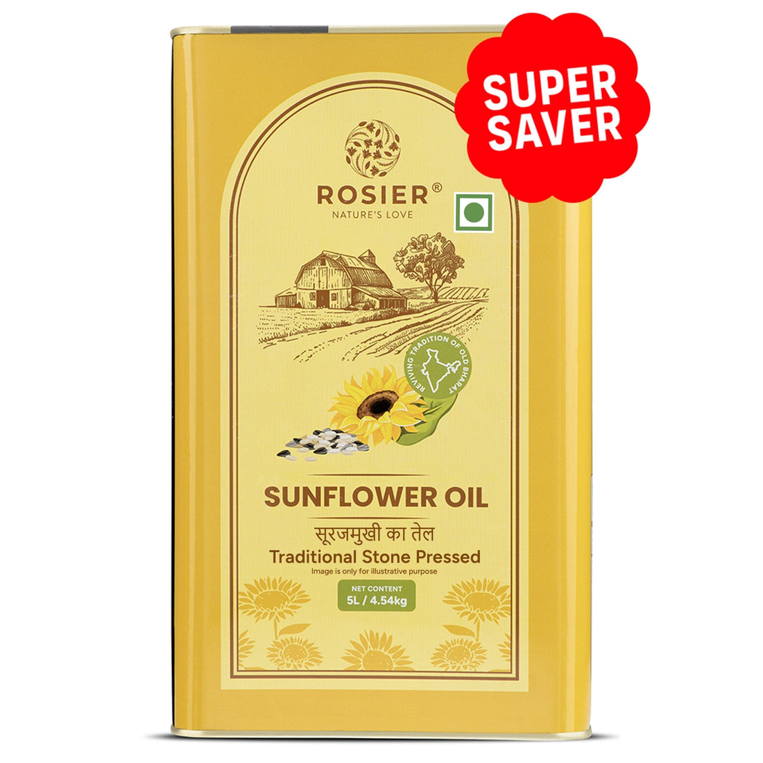 Stone Pressed Sunflower Oil 5 L (Tin Pack)