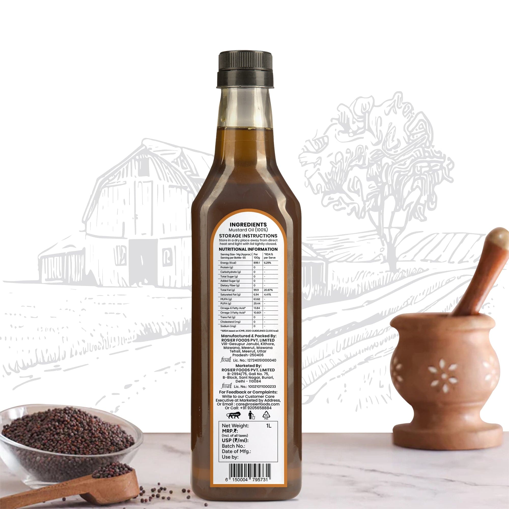 Stone Pressed Black Mustard Oil