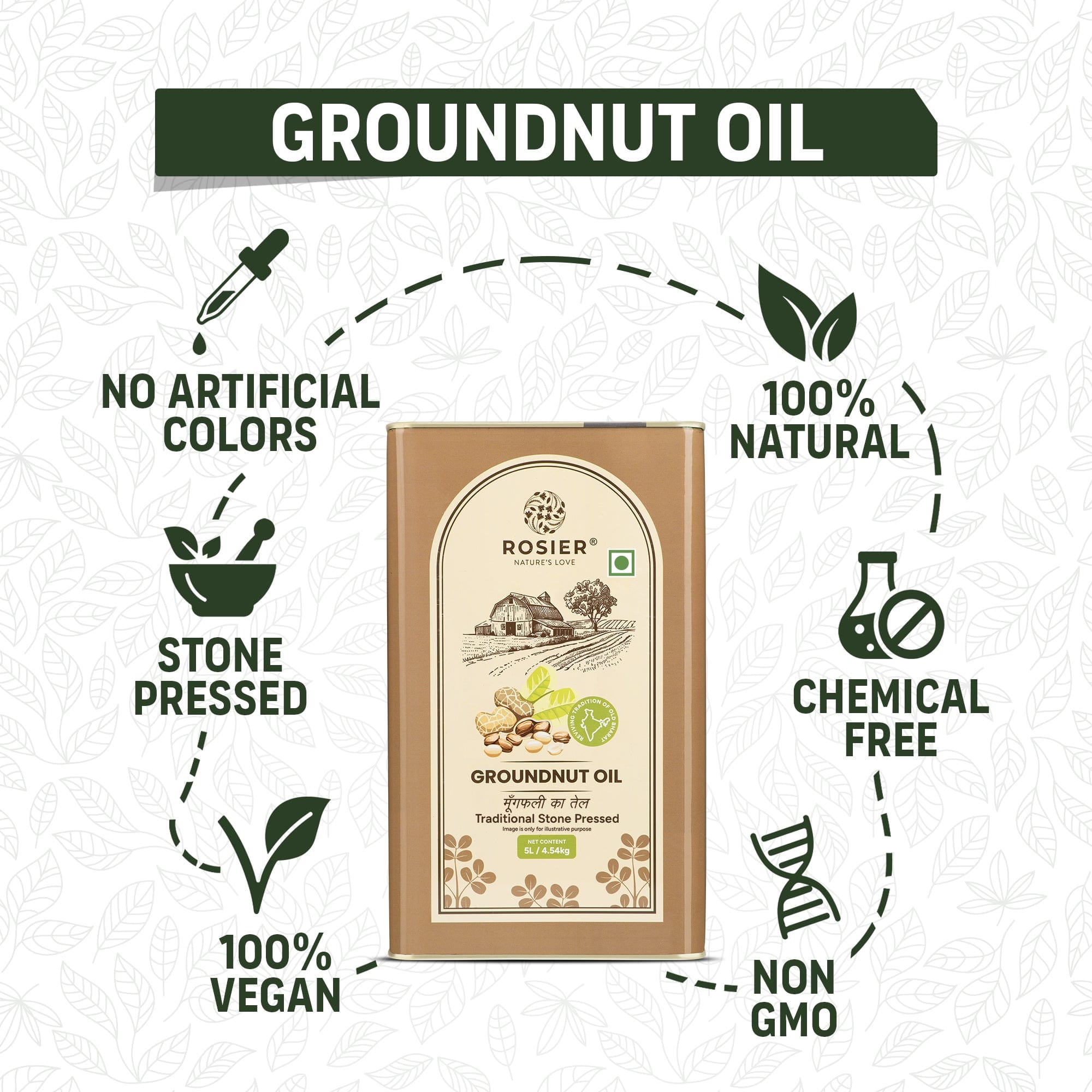 Stone Pressed Groundnut Oil