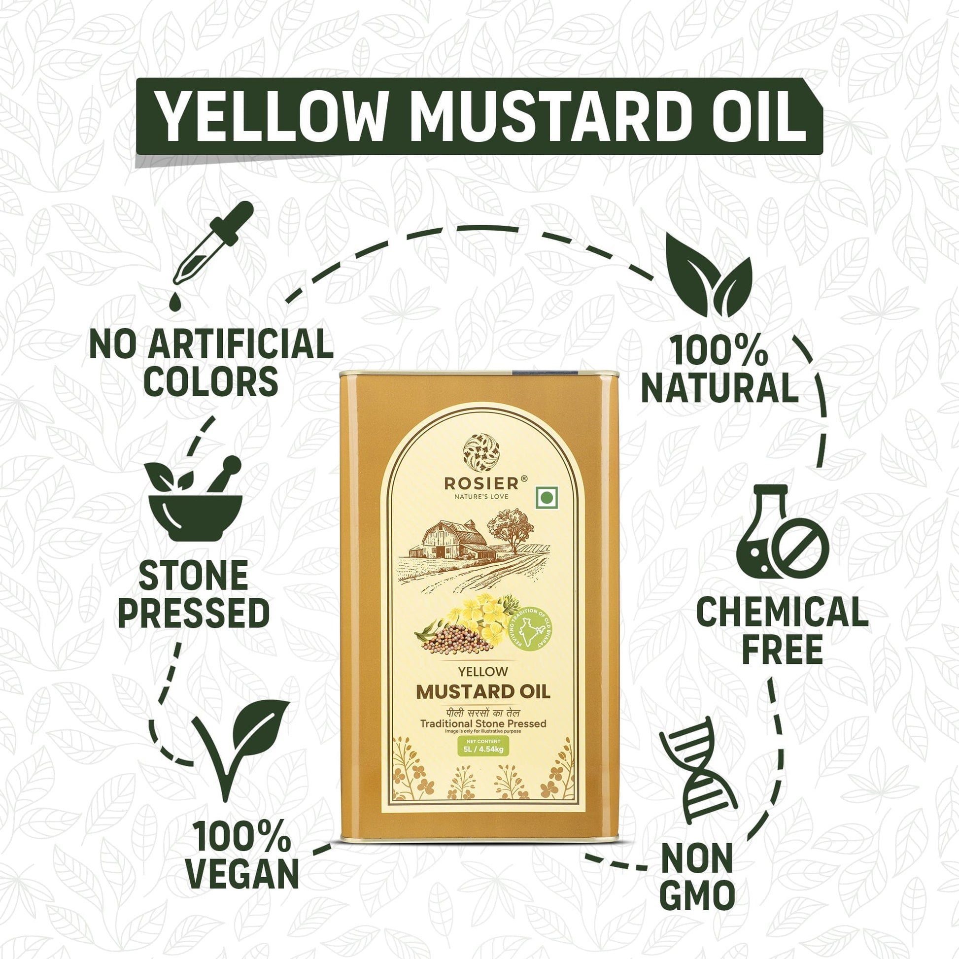 Stone Pressed Yellow Mustard Oil