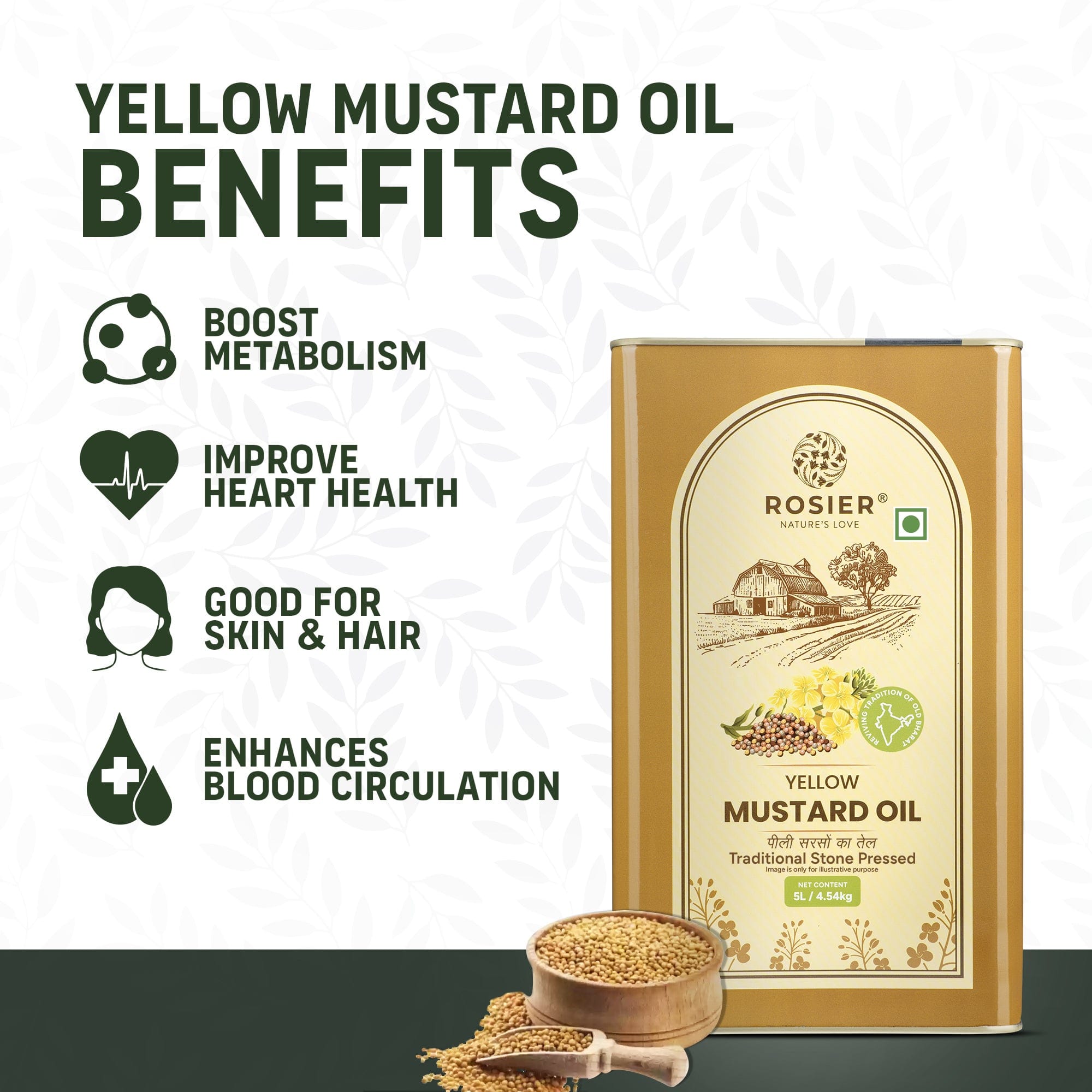 Stone Pressed Yellow Mustard Oil