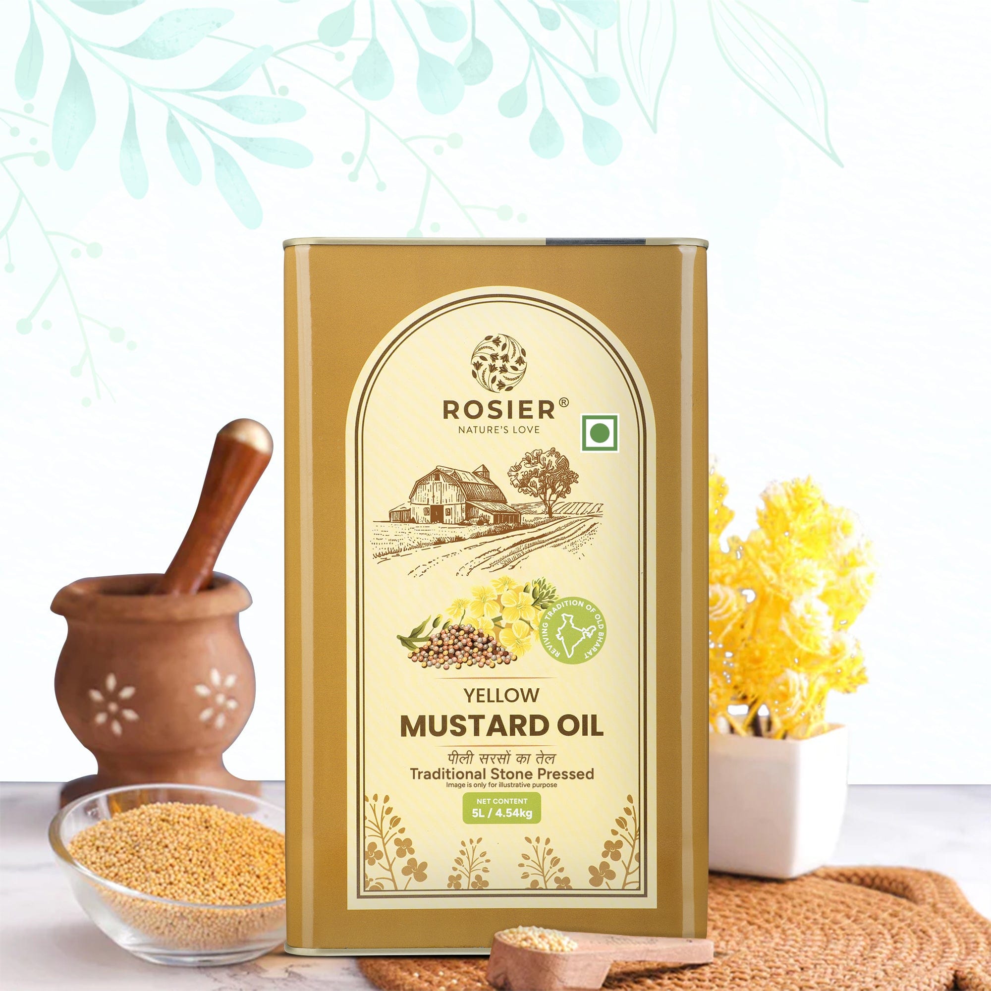 Stone Pressed Yellow Mustard Oil