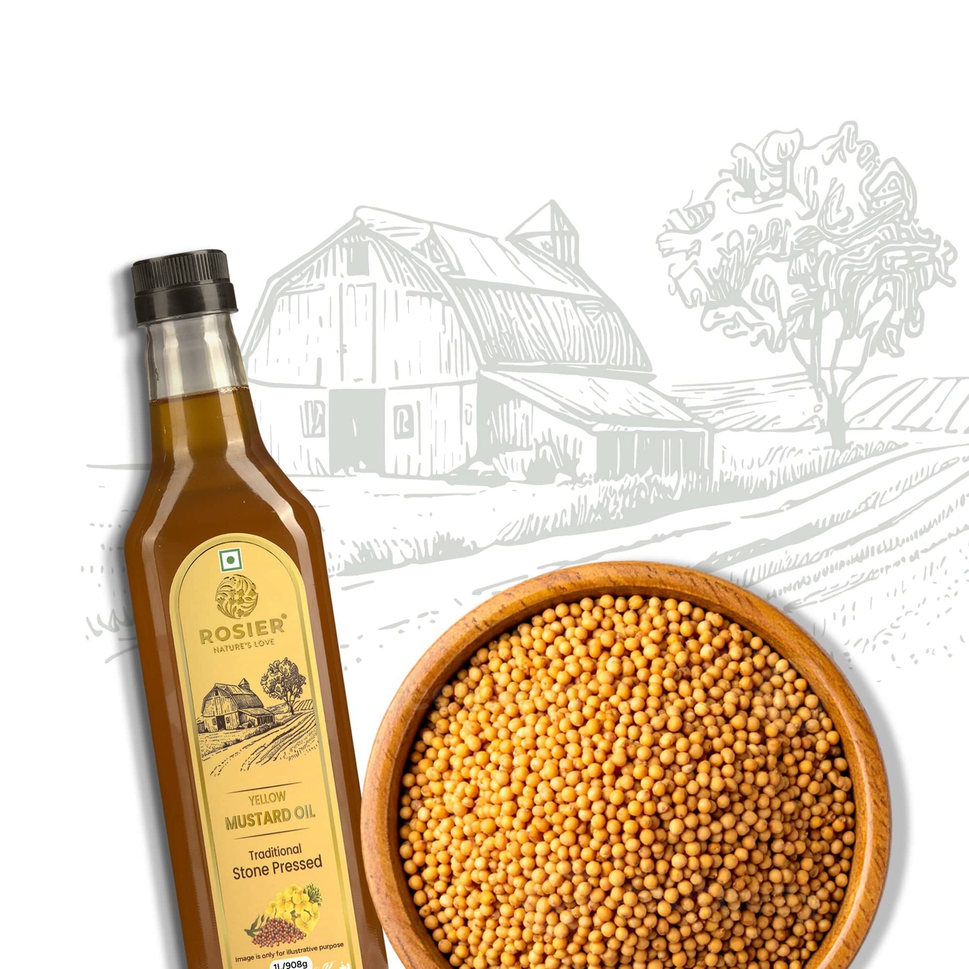 Stone Pressed Yellow Mustard Oil