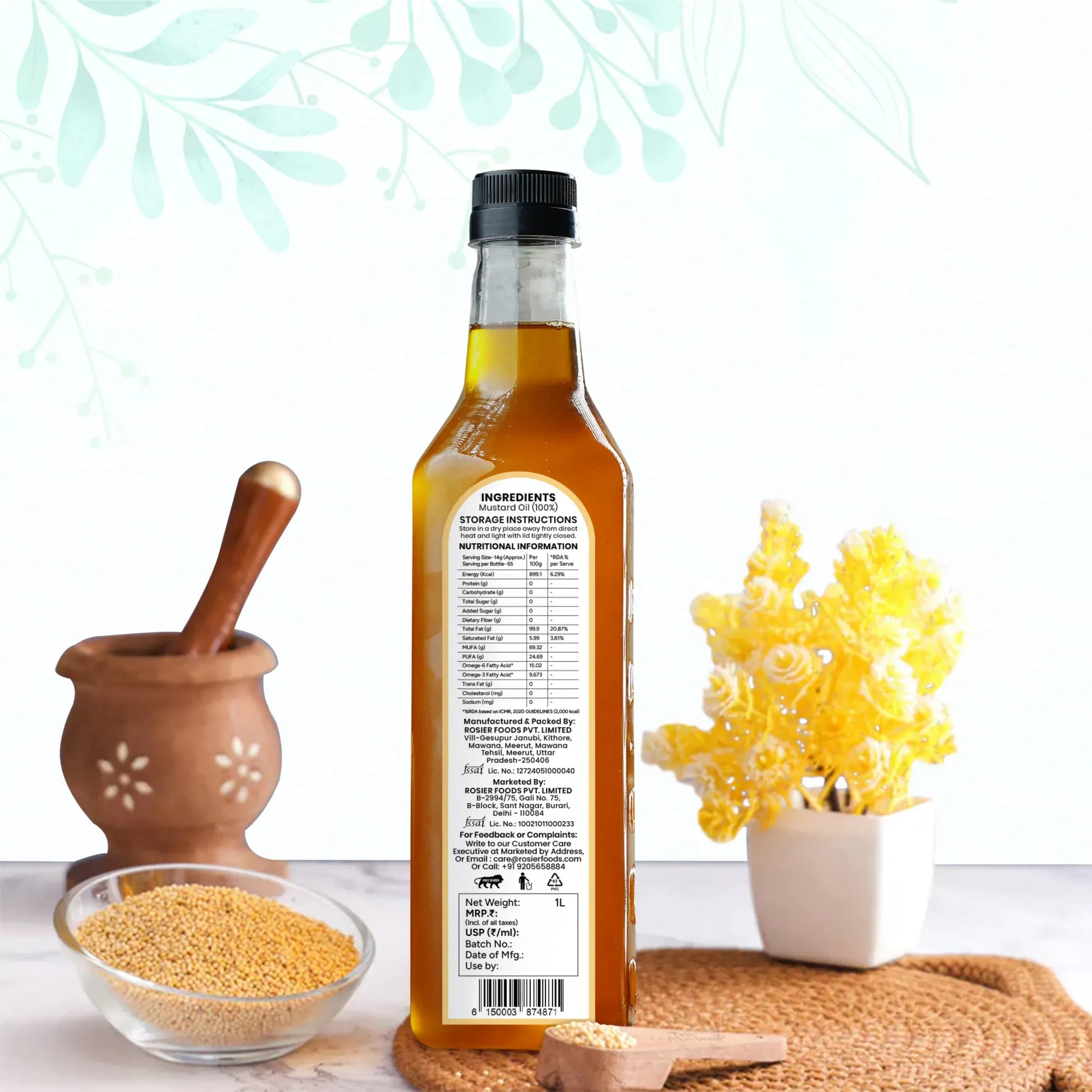 Stone Pressed Yellow Mustard Oil
