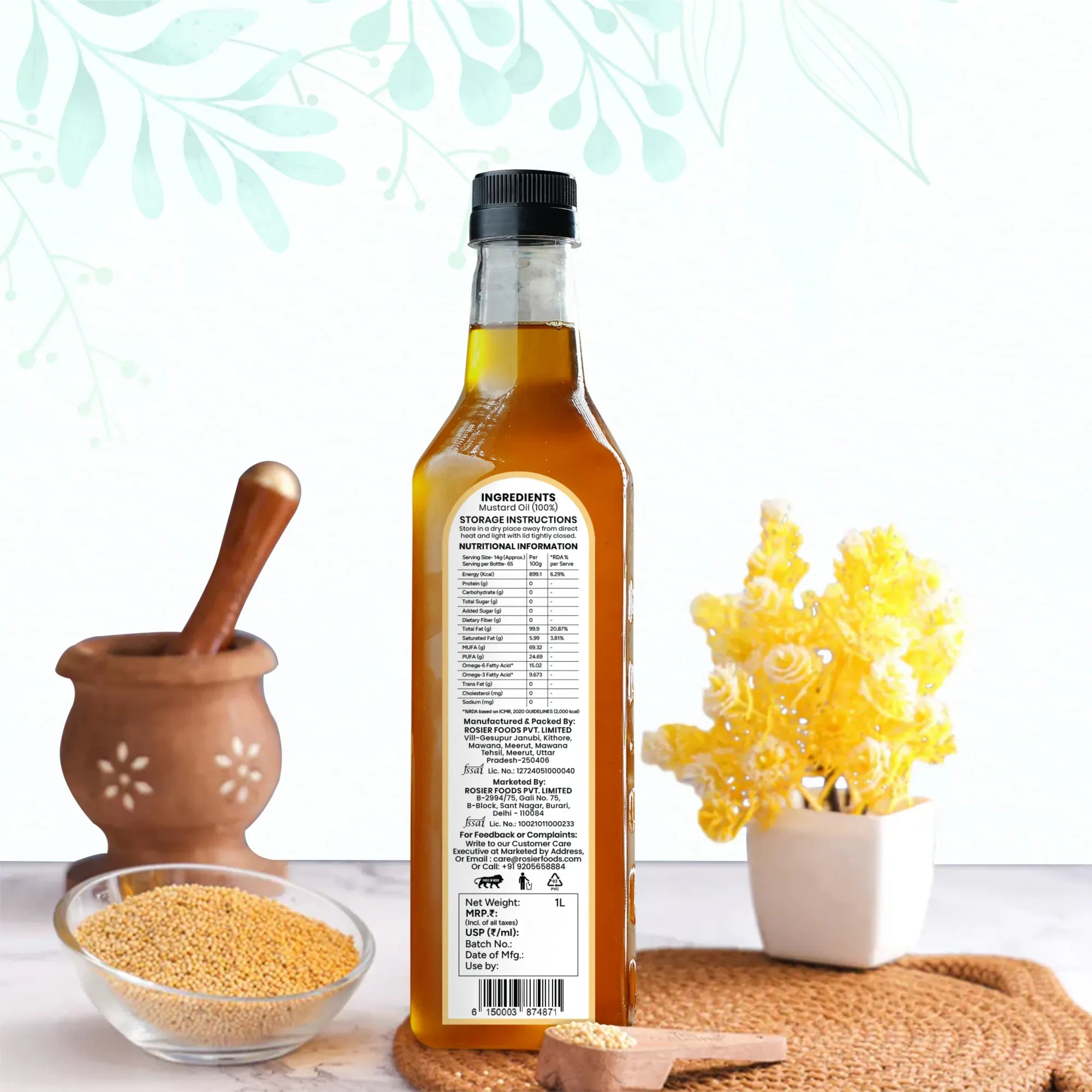 Stone Pressed Yellow Mustard Oil