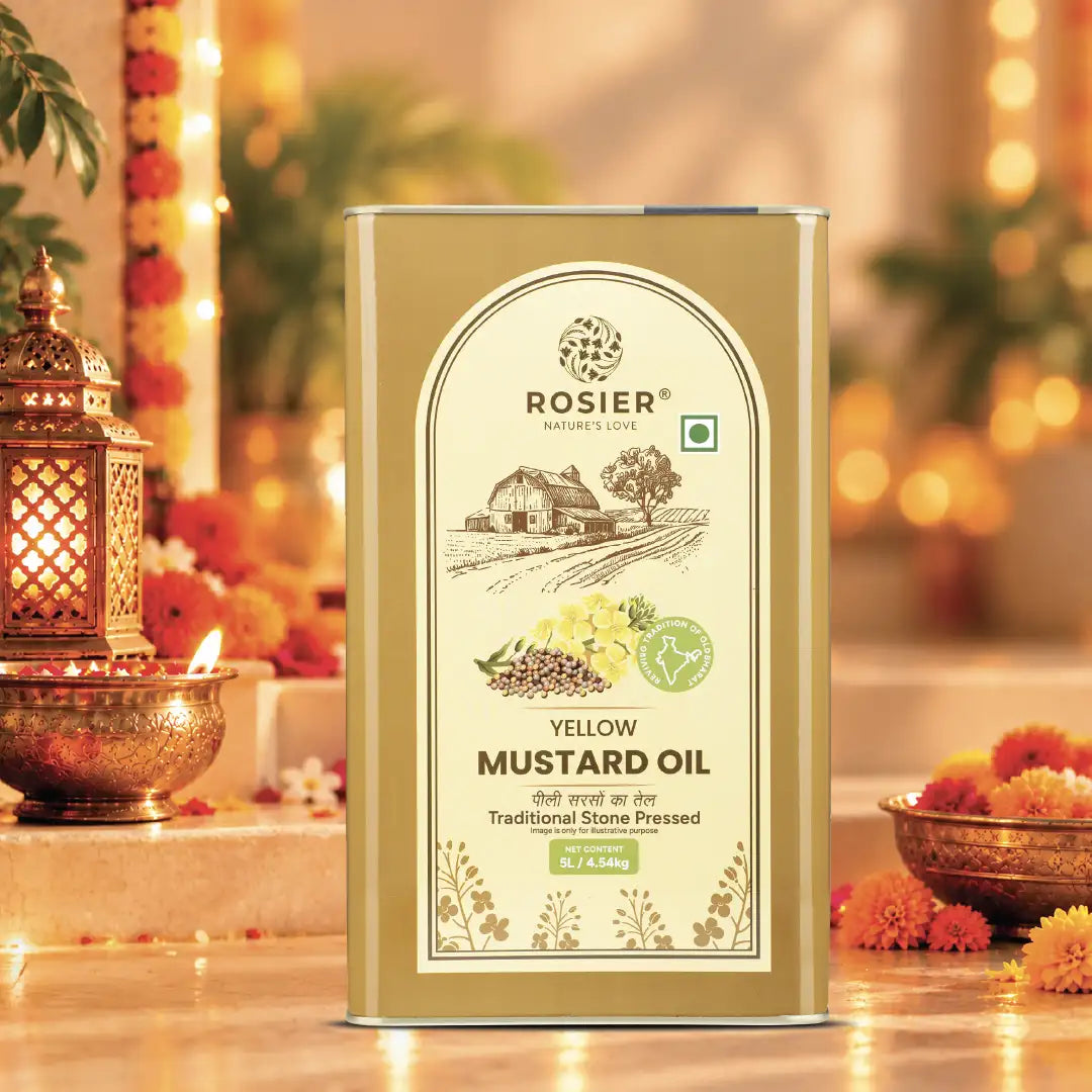 Cold Pressed Yellow Mustard Oil (Stone Pressed) | Rosier Foods