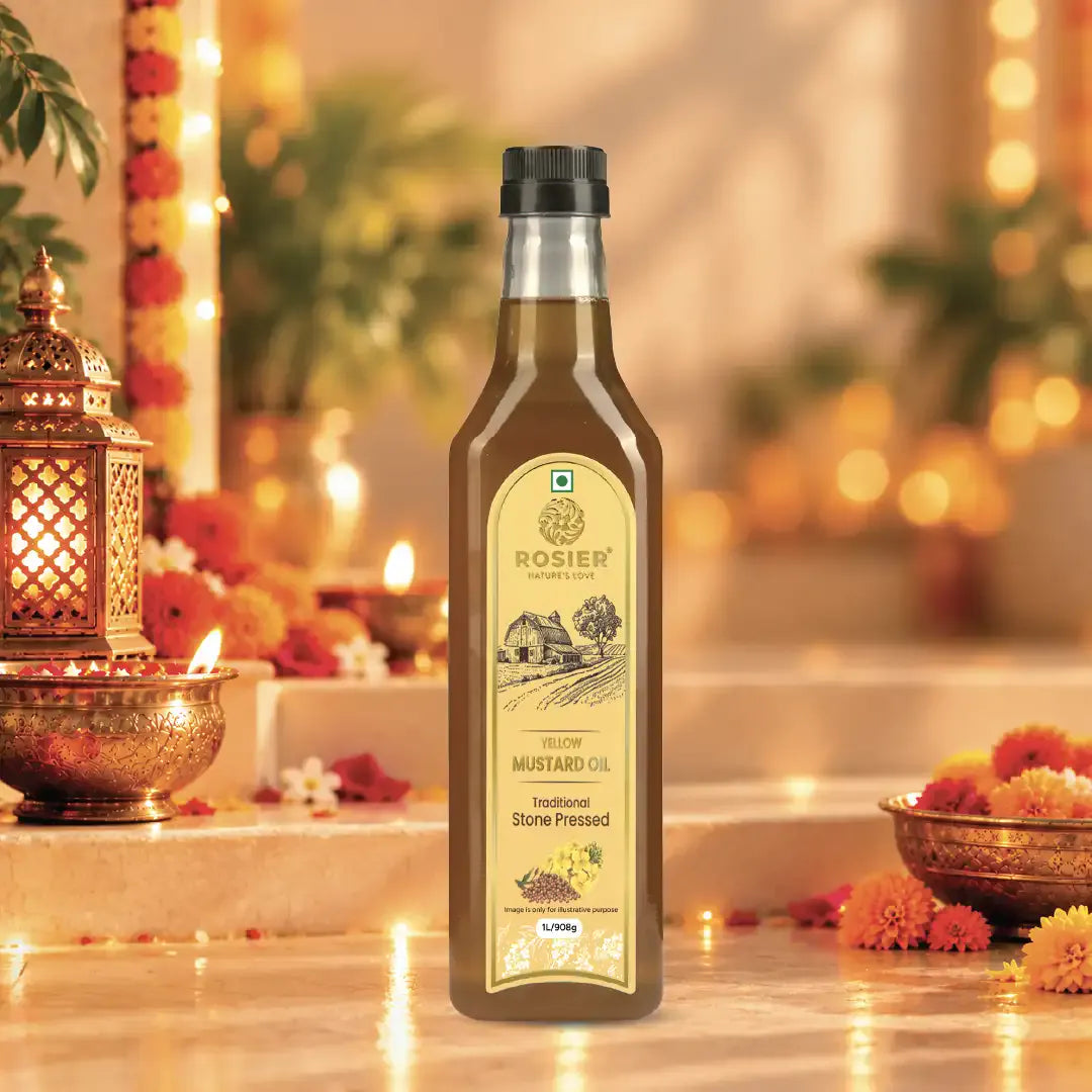 Cold Pressed Yellow Mustard Oil (Stone Pressed) | Rosier Foods