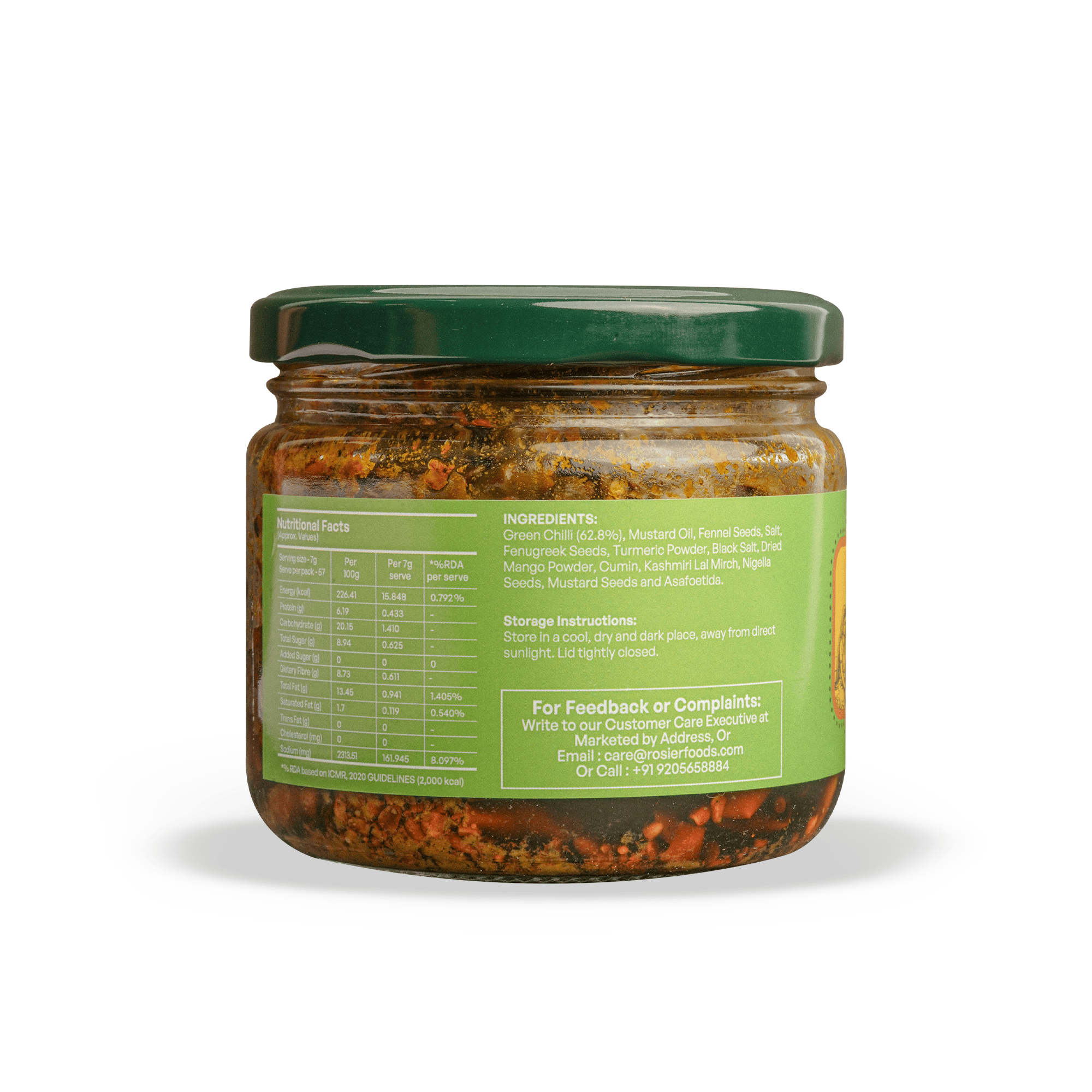 Green Chilly Pickle 300 Gms