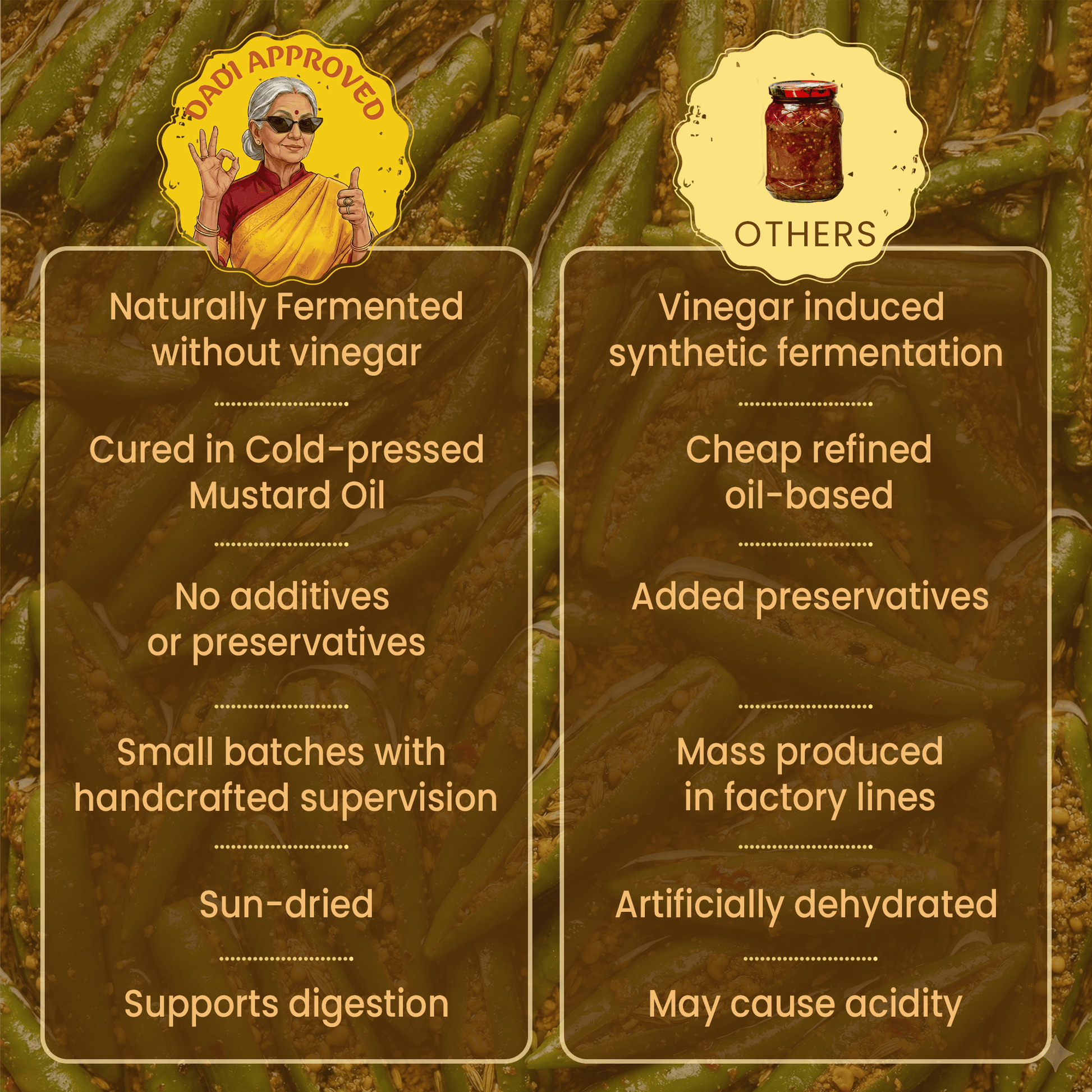 Green Chilly Pickle - Natural Sun Dried 300 Gms