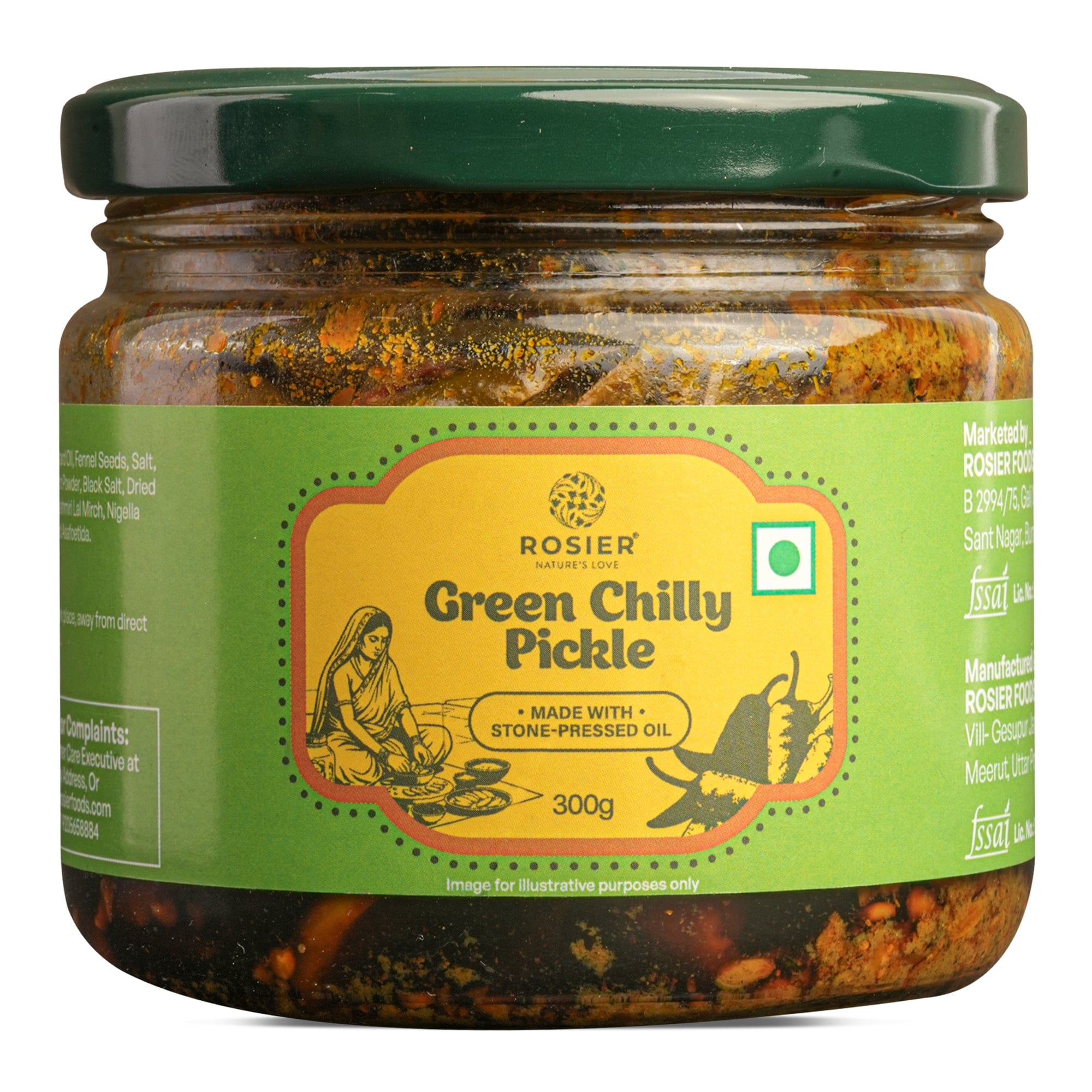 Green Chilly Pickle (Spicy) 300 Gms