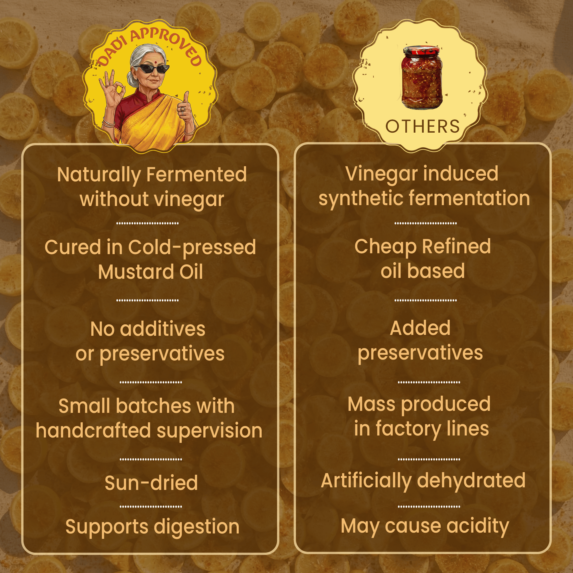 Lemon Pickle - Natural Sun Dried 300 Gms