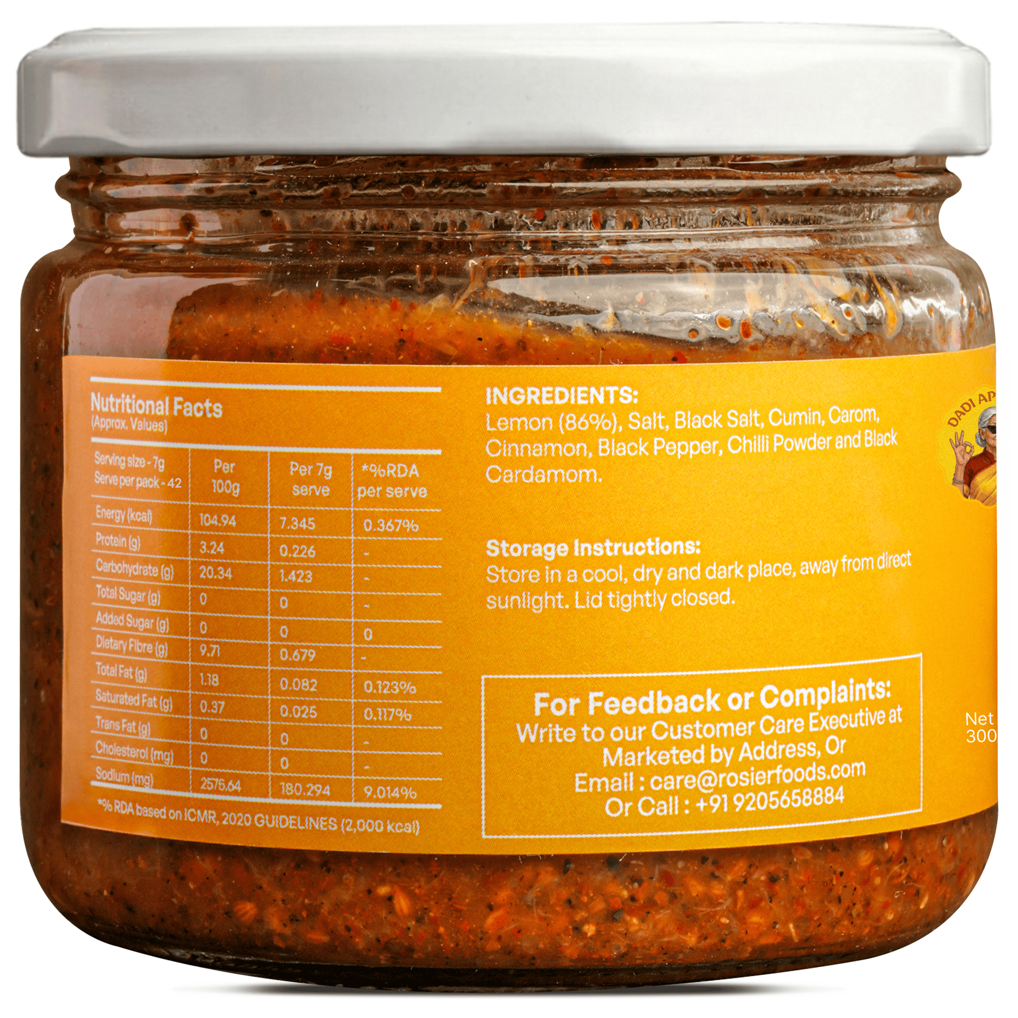 Lemon Pickle - Natural Sun Dried 300 Gms