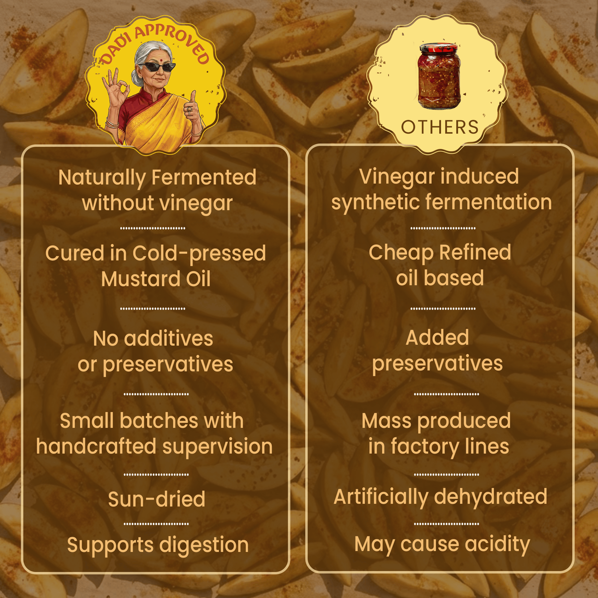 Mango Pickle - Natural Sun Dried 300 Gms