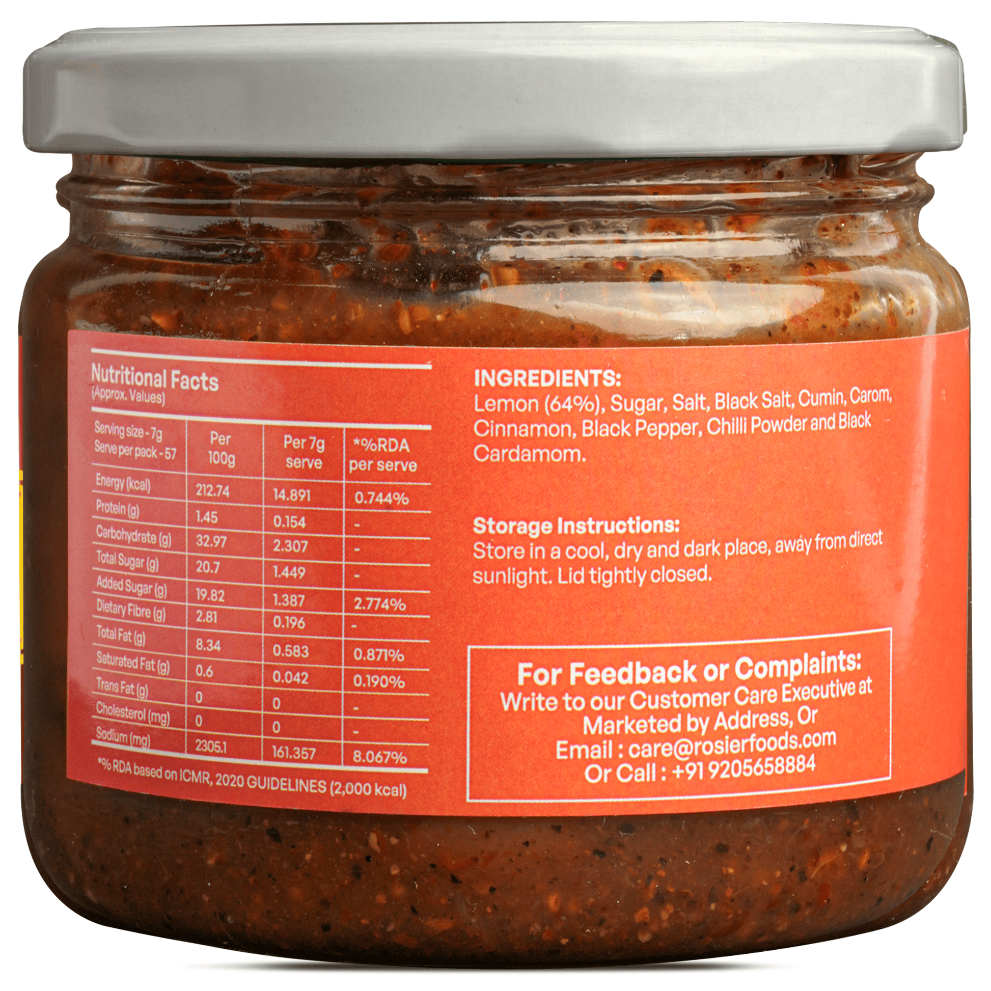 Sweet Lemon Pickle - Khatta Meetha Nimbu Ka Achar - Traditional Homemade Indian Pickle – Natural Ingredients – 300g Glass Jar - No Artificial Preservatives 300 Gms