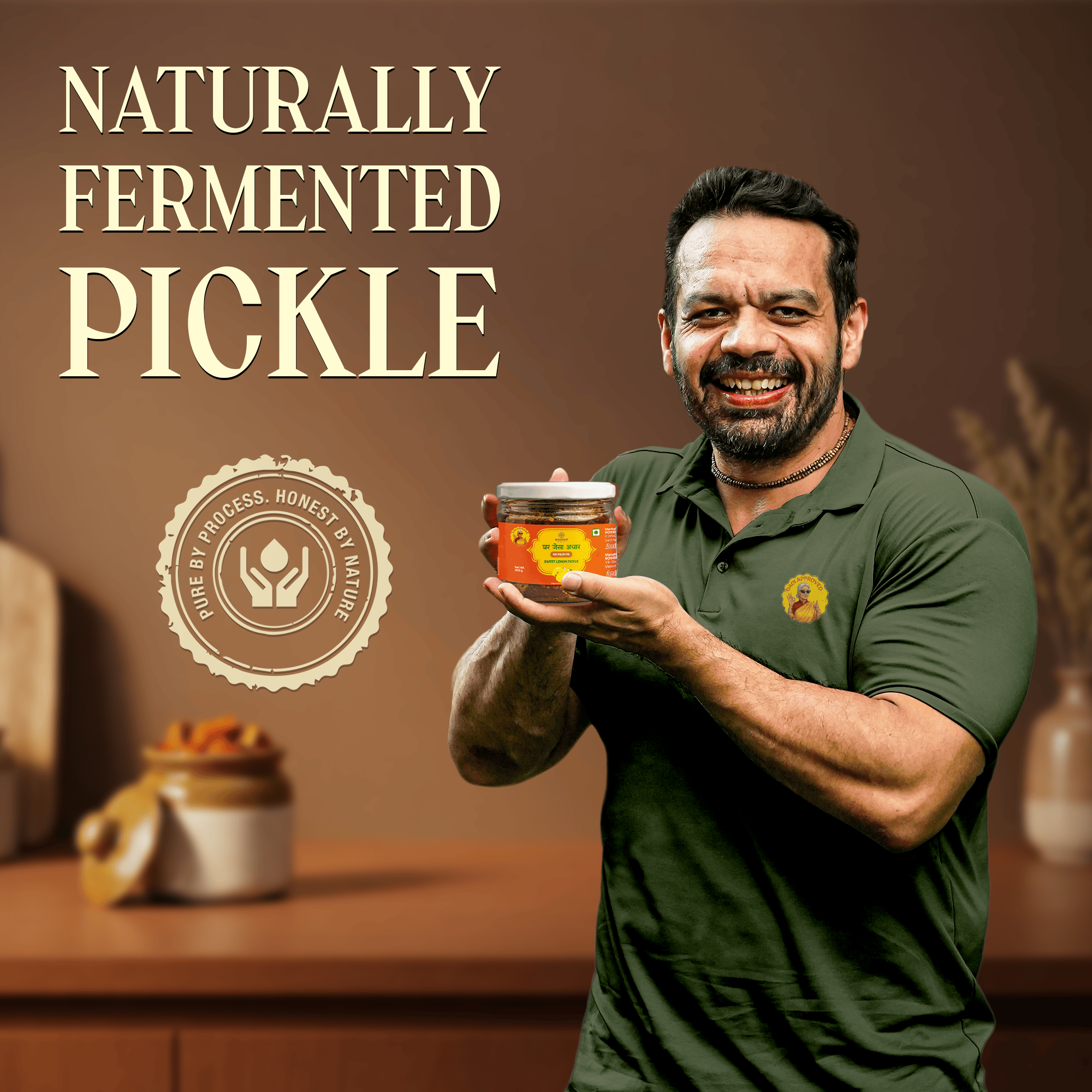 Sweet Lemon Pickle - Khatta Meetha Nimbu Ka Achar - Traditional Homemade Indian Pickle – Natural Ingredients – 300g Glass Jar - No Artificial Preservatives 300 Gms